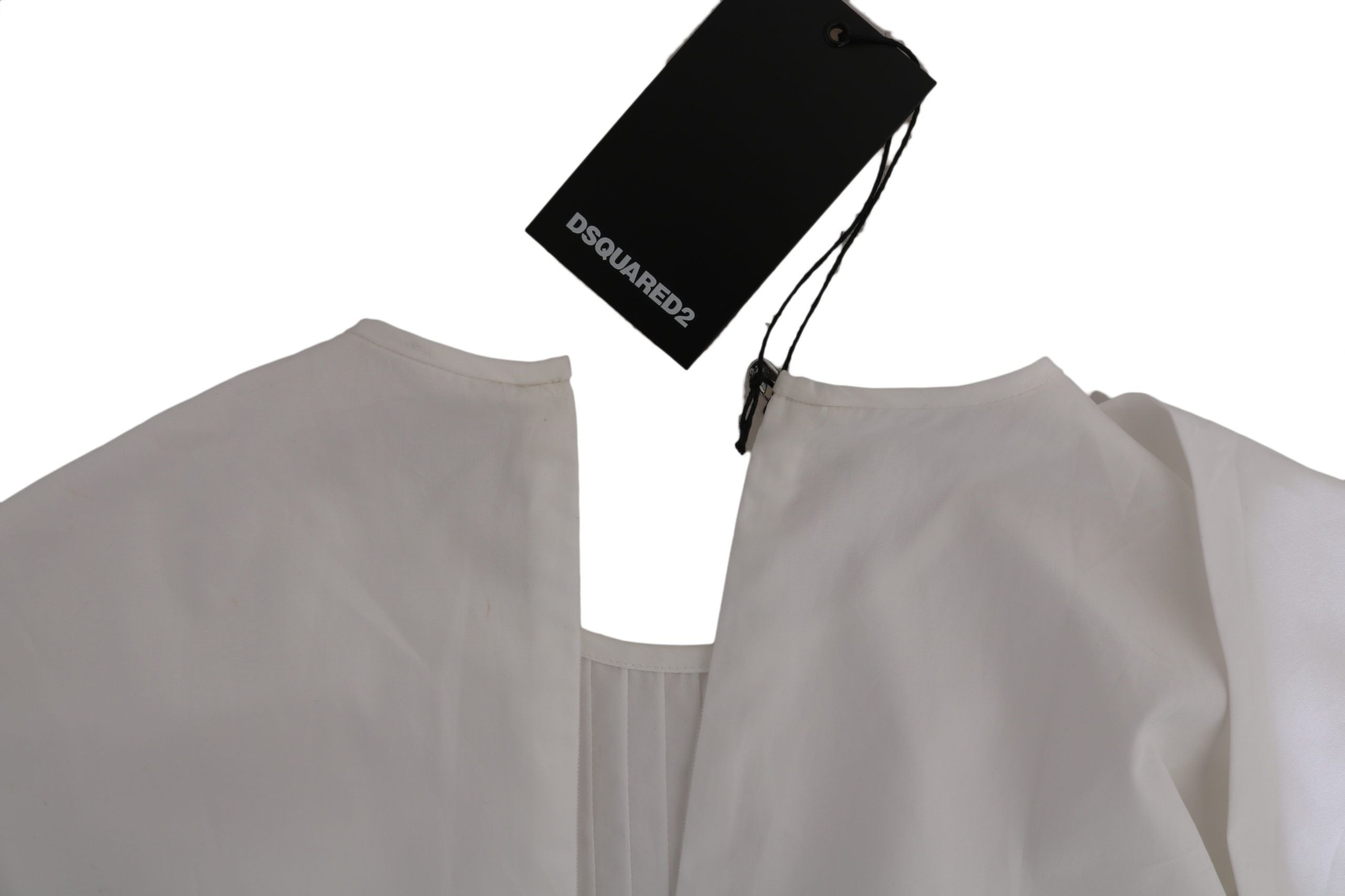 Dsquared² Elegantes weißes Baumwoll-Top mit Rundhalsausschnitt