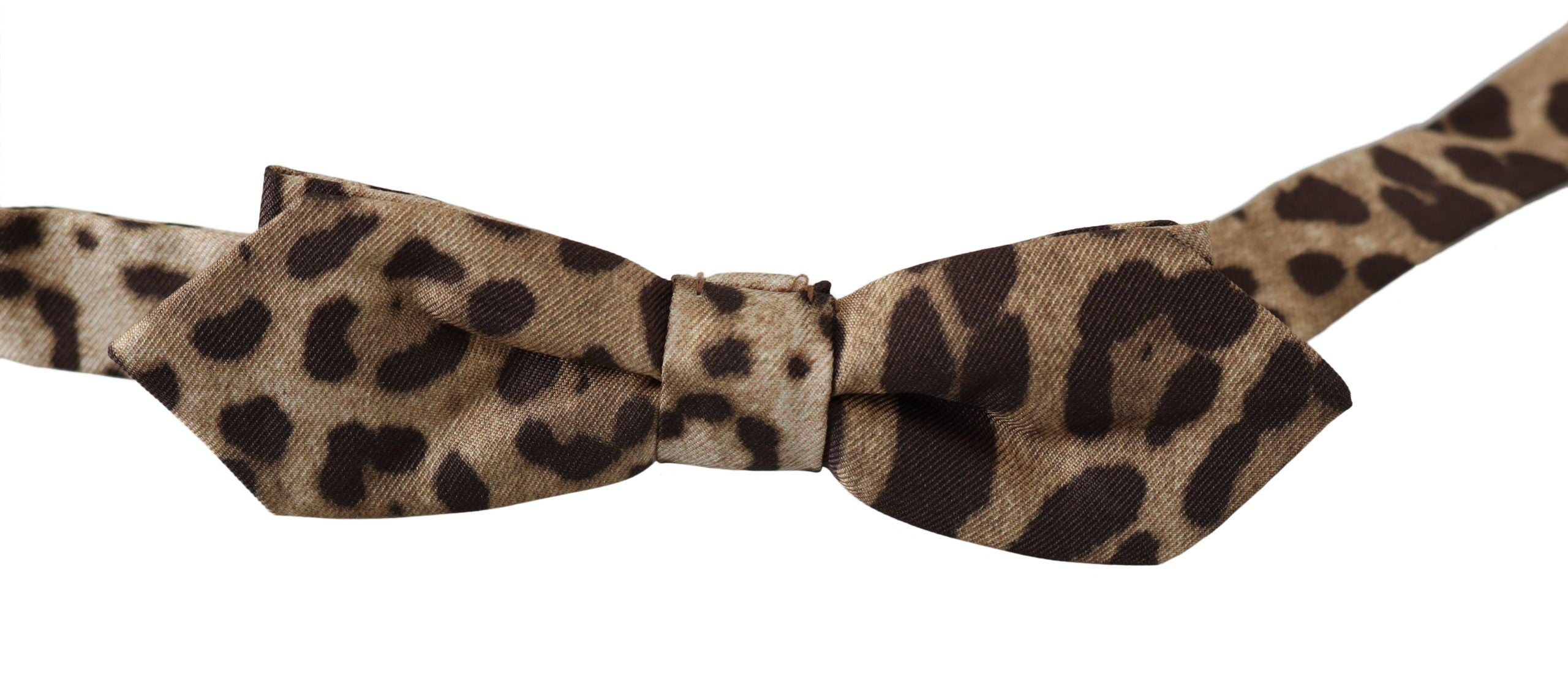 Dolce &amp; Gabbana – Exquisite Fliege aus Seide mit Leopardenmuster