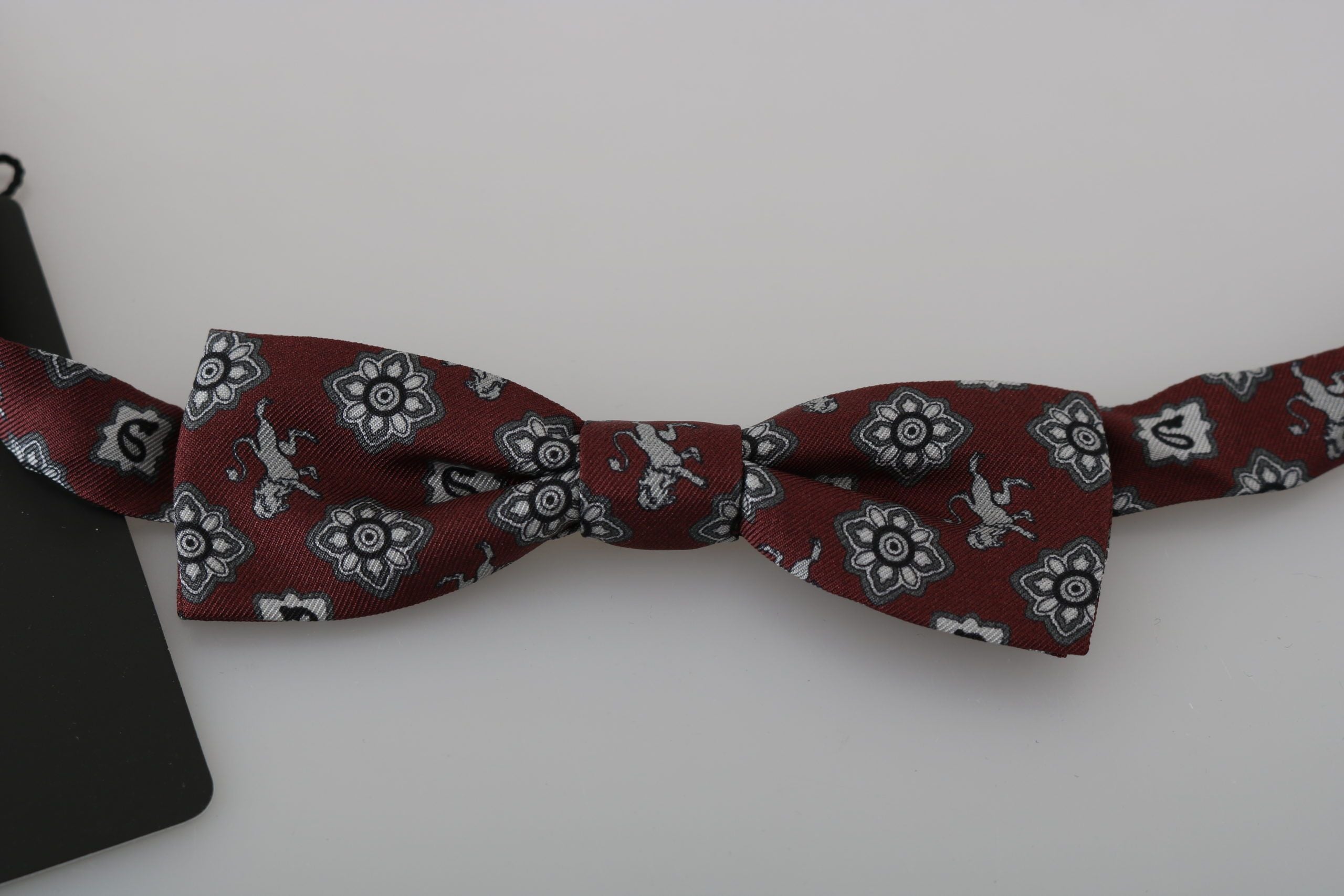 Dolce &amp; Gabbana Elegante Fliege aus Seide in Bordeaux