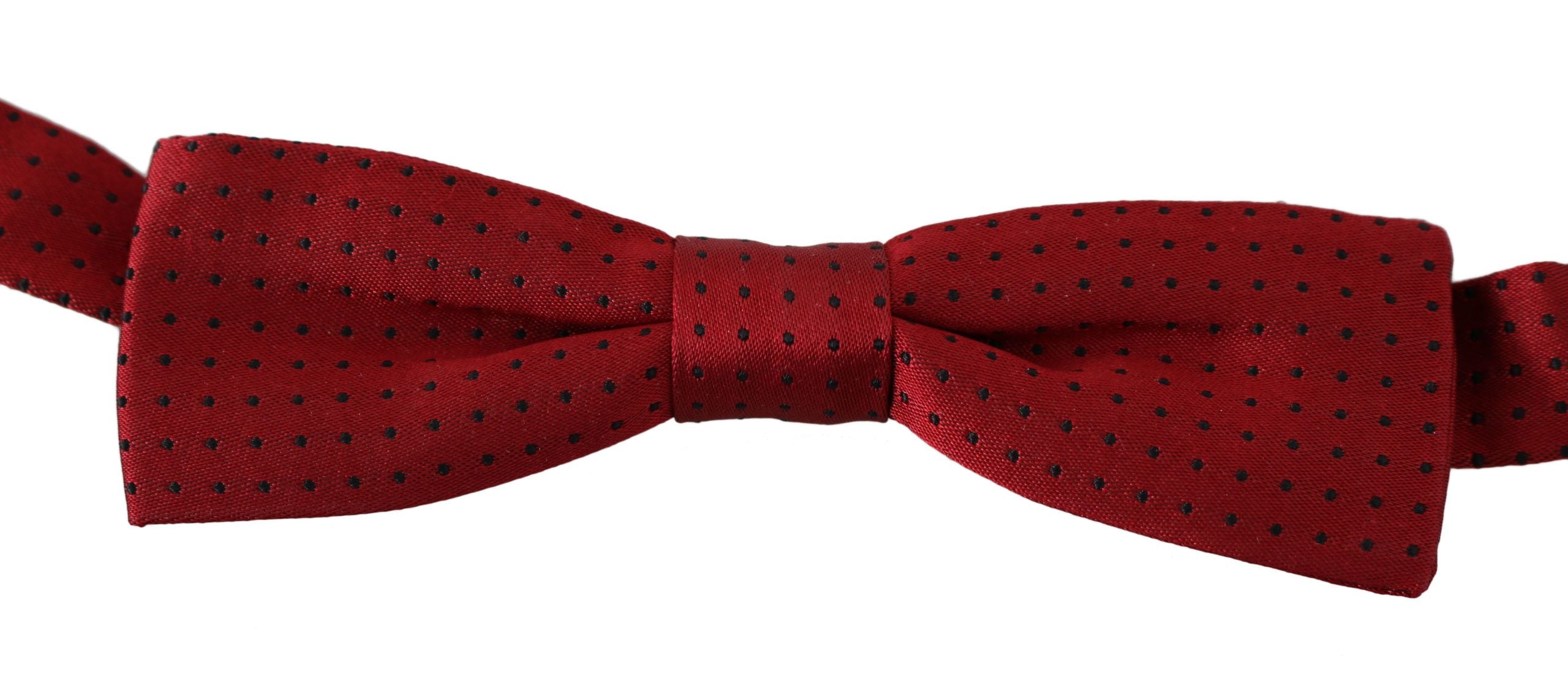 Dolce &amp; Gabbana Elegante rot gepunktete Seidenfliege