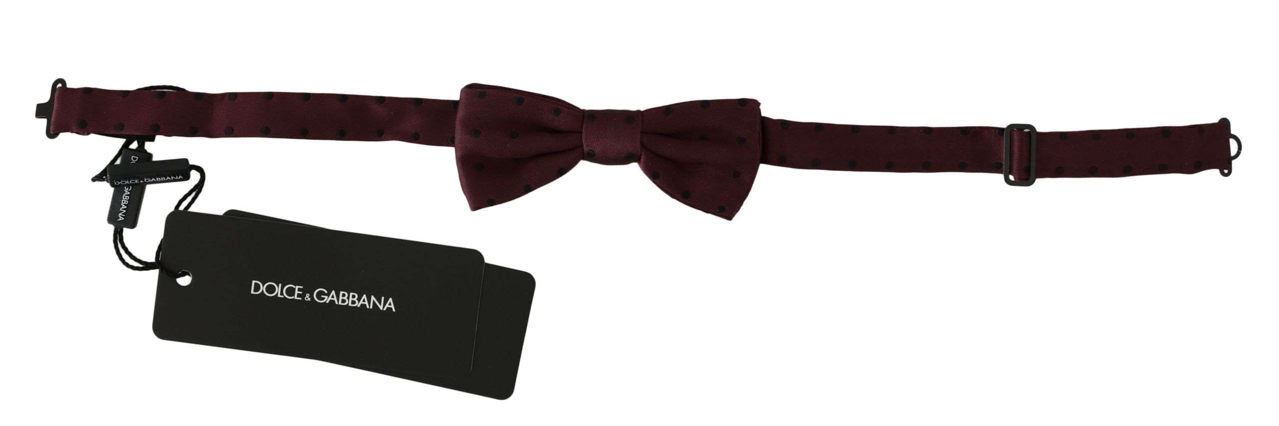 Dolce &amp; Gabbana – Elegante, lila gepunktete Seidenfliege