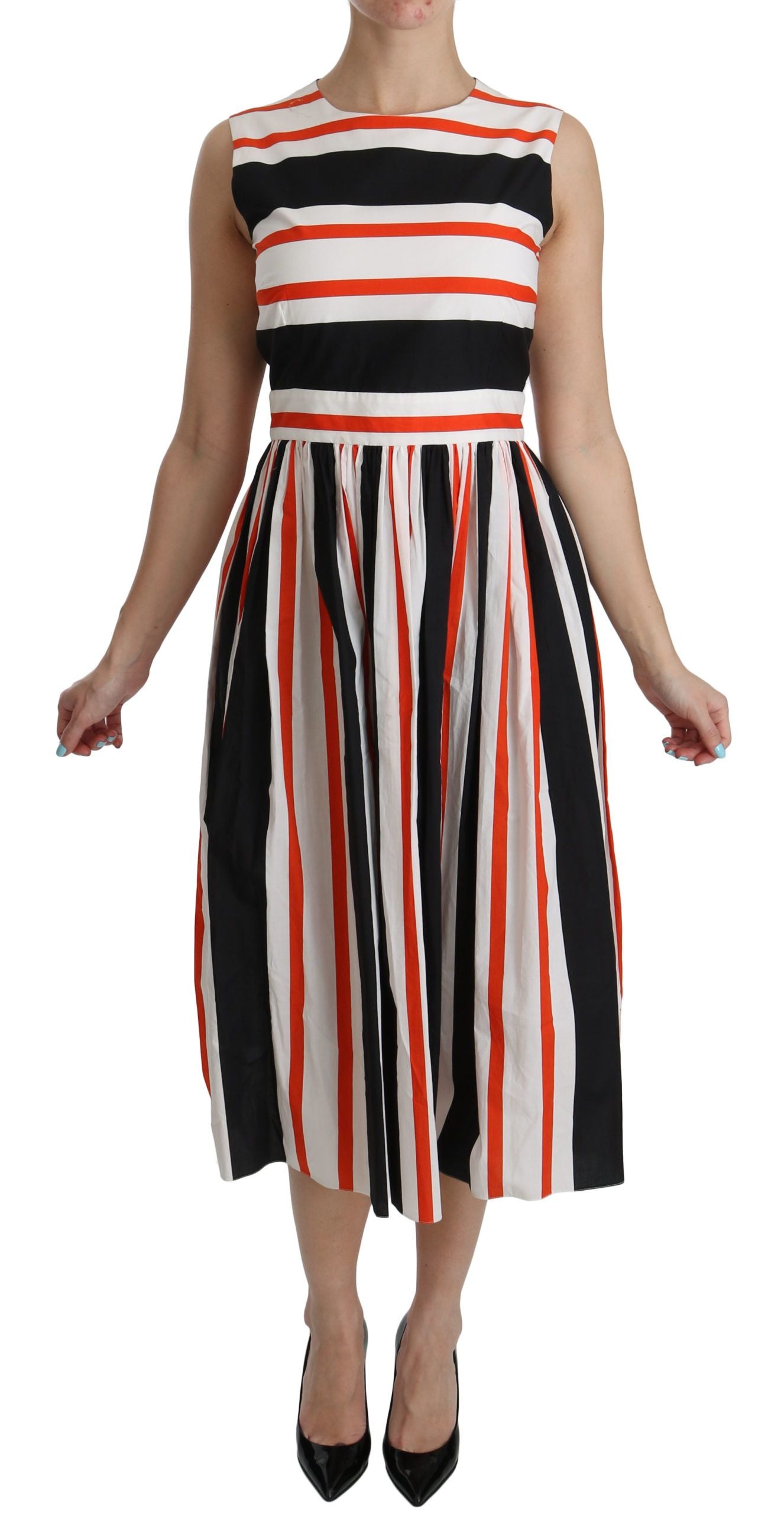 Dolce &amp; Gabbana – A-Linien-Midikleid mit Plissee