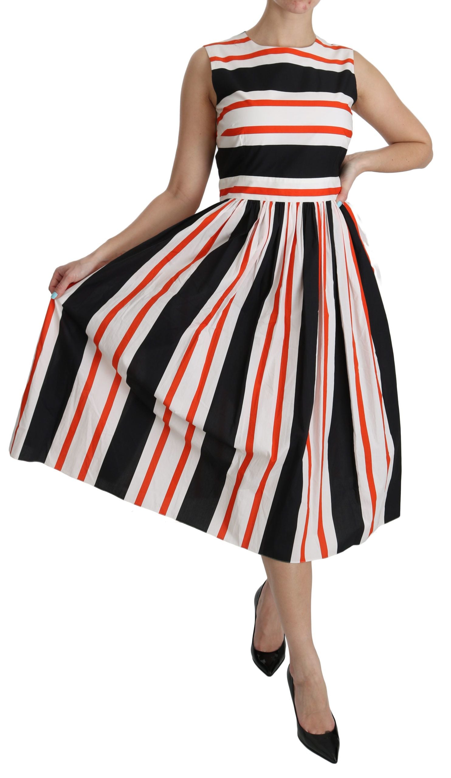 Dolce &amp; Gabbana – A-Linien-Midikleid mit Plissee