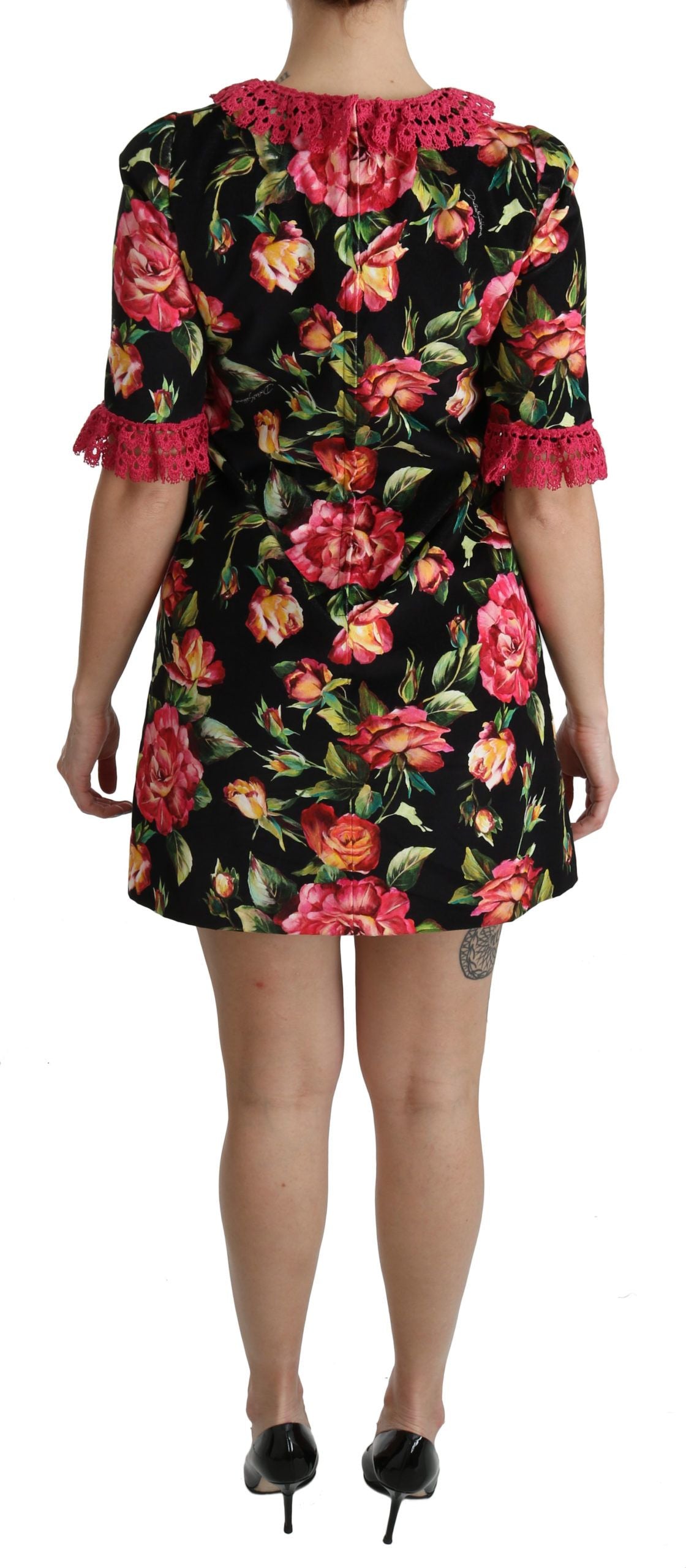 Dolce &amp; Gabbana – Elegantes Minikleid in A-Linie mit Blumenspitze