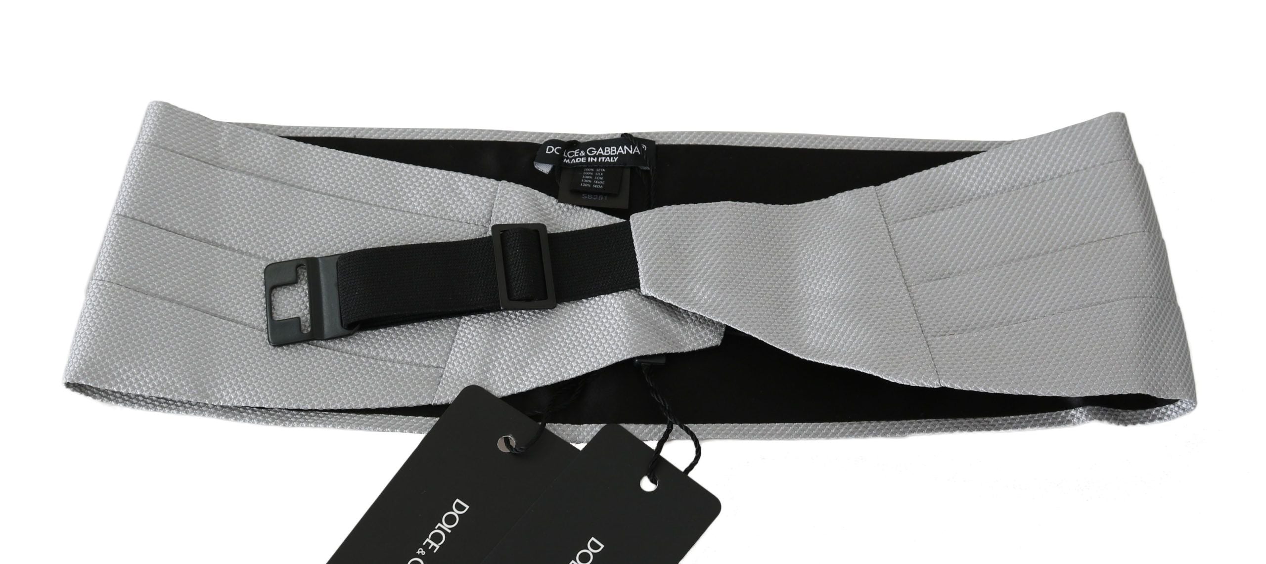 Dolce &amp; Gabbana Eleganter Kummerbund aus Seide in Grau