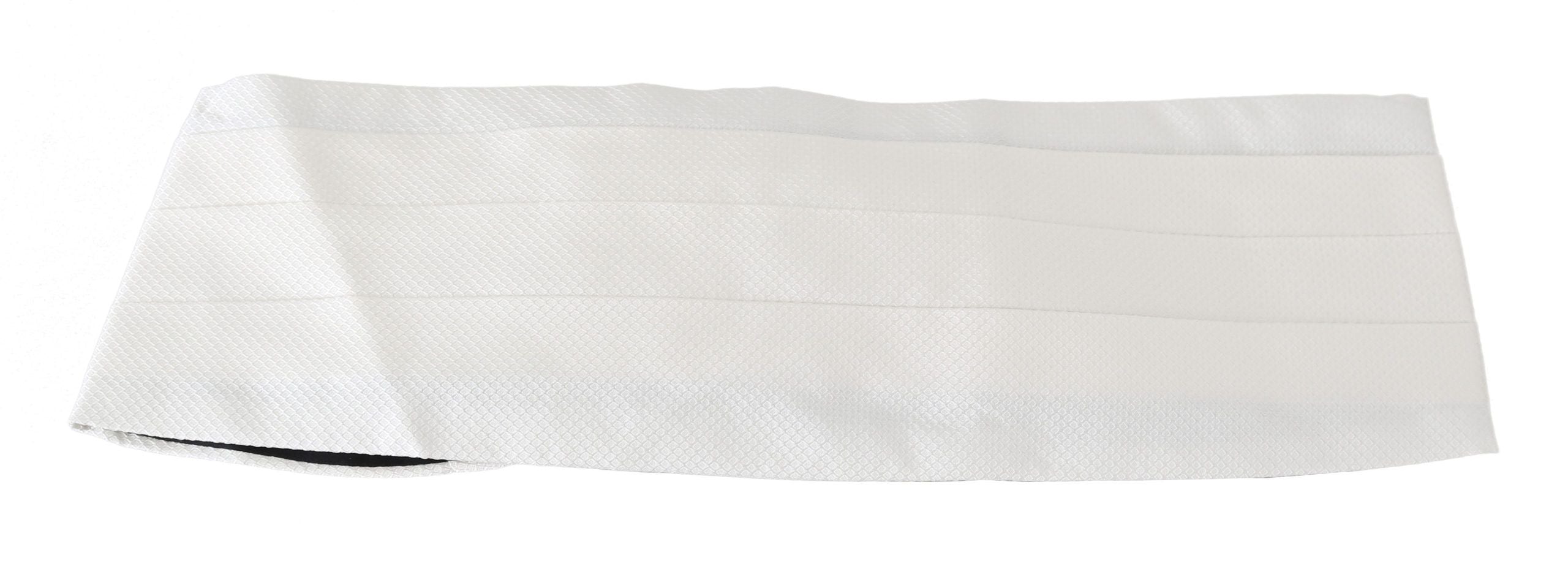 Dolce &amp; Gabbana Eleganter weißer Seidenkummerbund