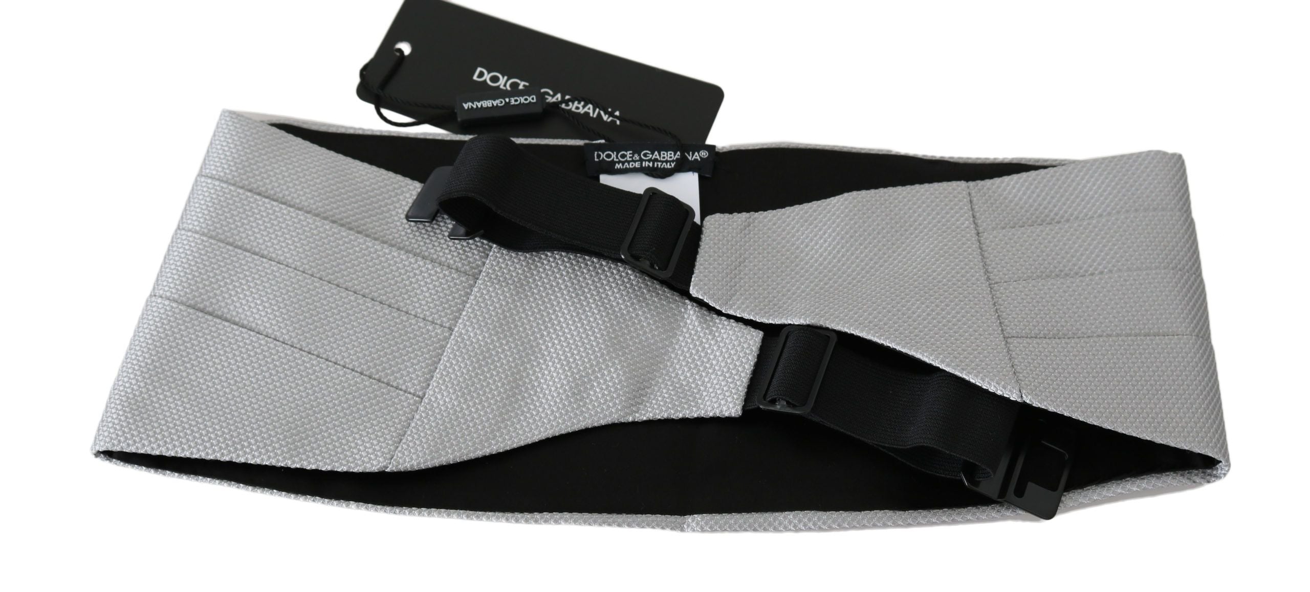 Dolce &amp; Gabbana Eleganter Kummerbund aus Seide in Grau