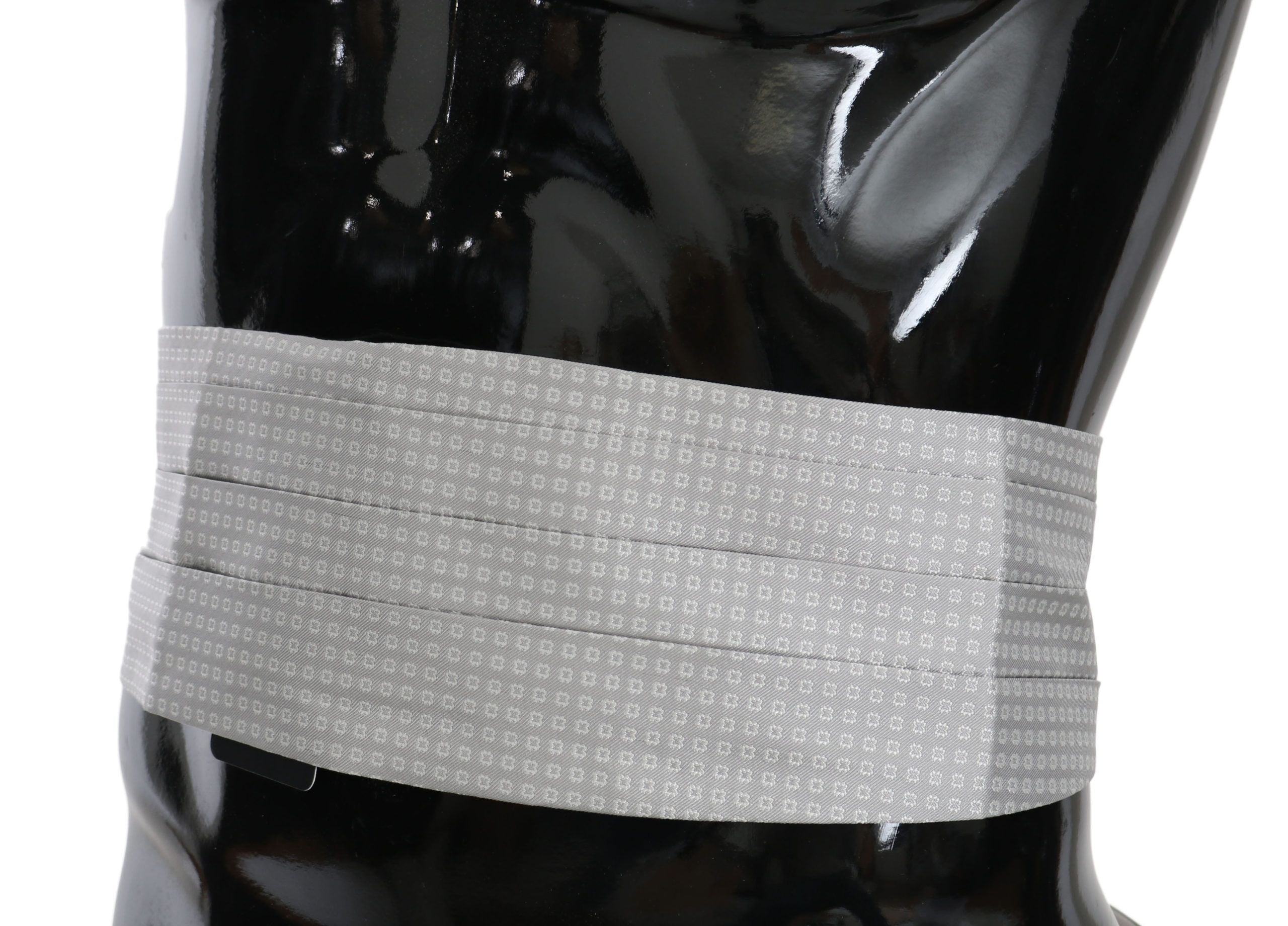 Dolce &amp; Gabbana Eleganter grauer Seidenkummerbund