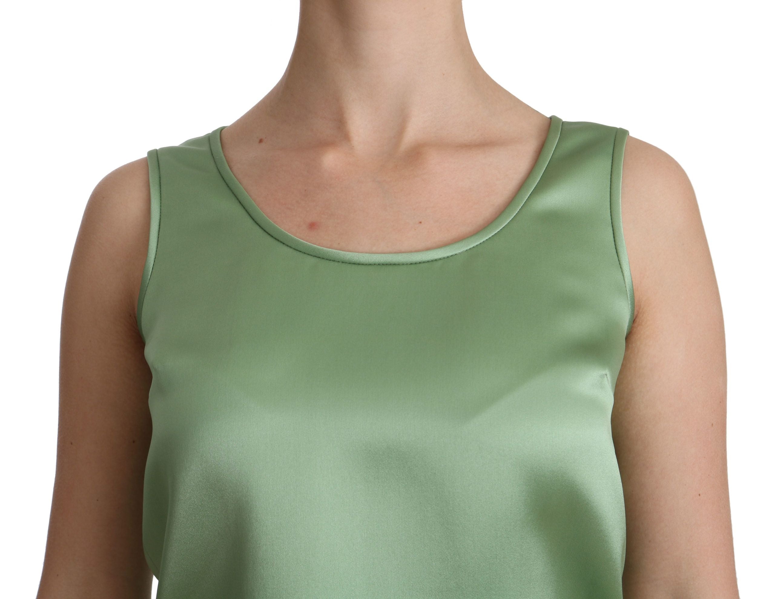 Dolce &amp; Gabbana – Elegantes ärmelloses Seidentop in hellem Mintgrün