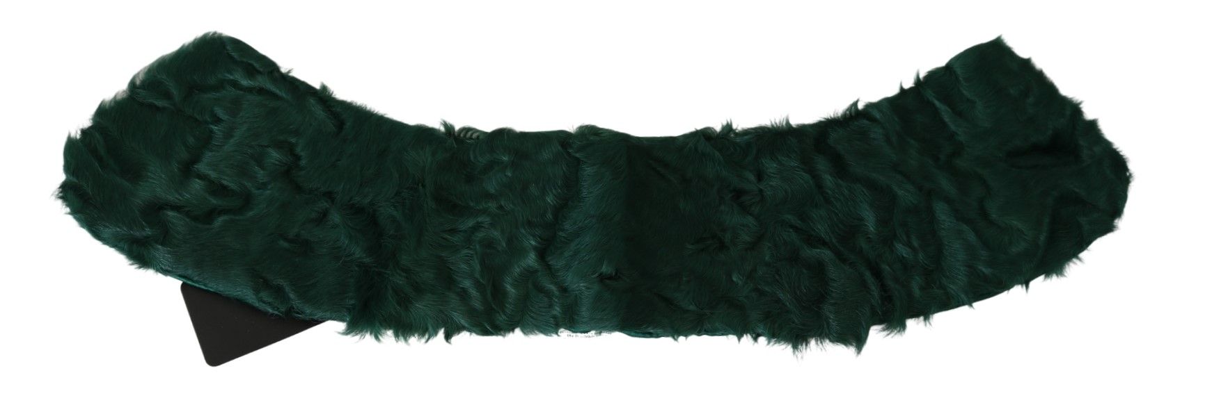 Dolce &amp; Gabbana Eșarfă elegantă din blană de miel în verde luxuriant