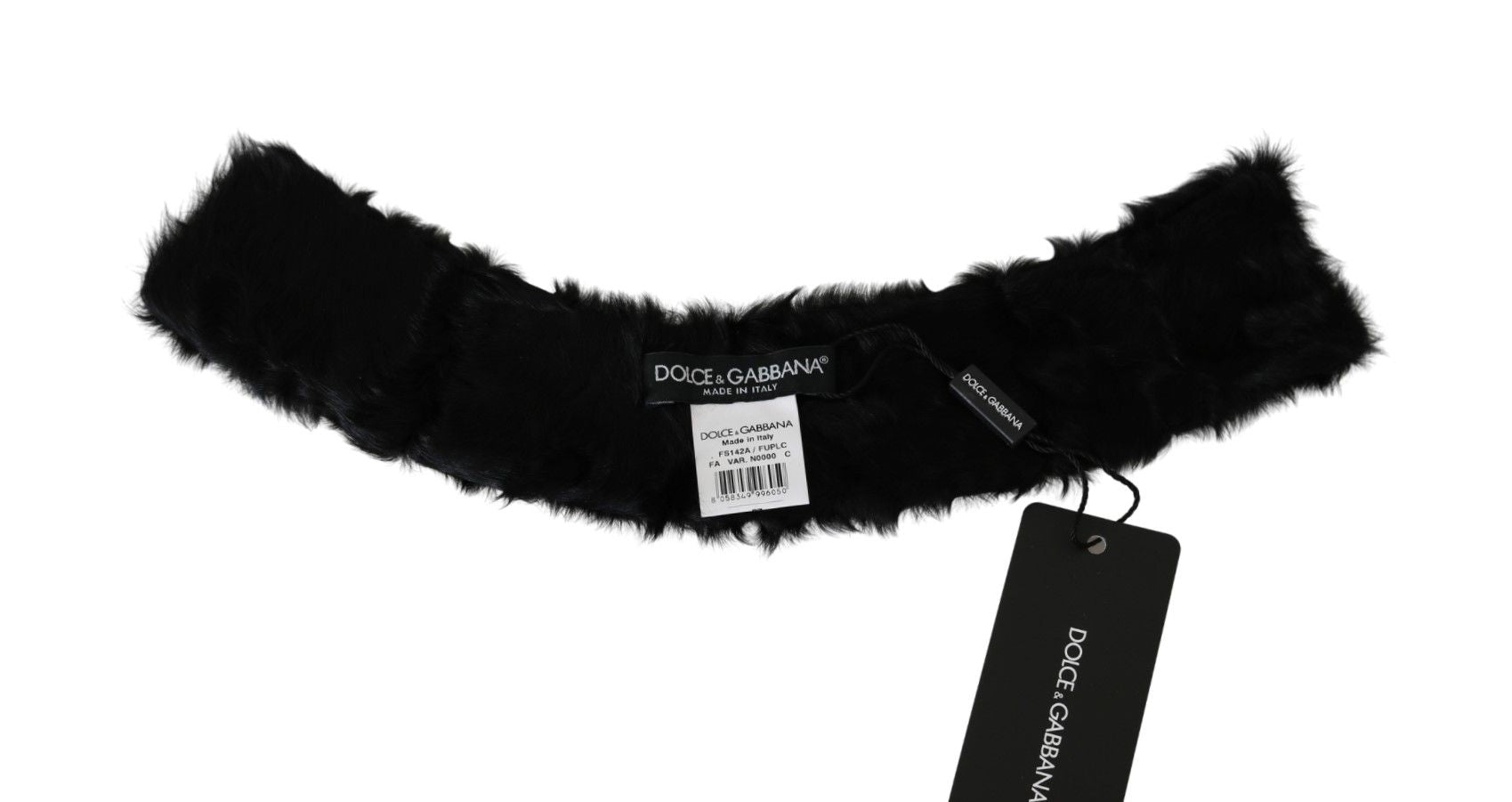 Dolce &amp; Gabbana Eșarfă elegantă din piele de miel neagră