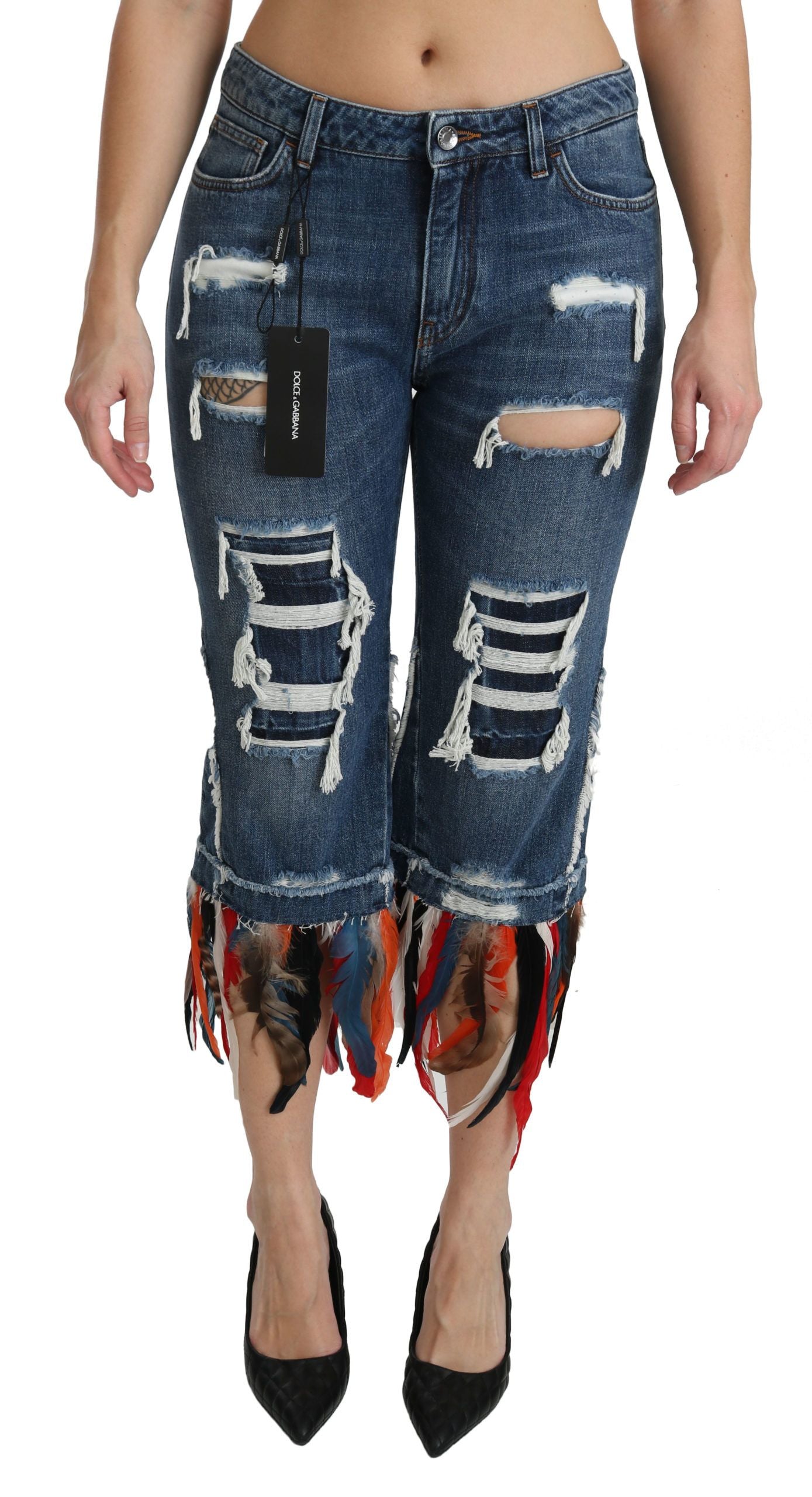 Dolce &amp; Gabbana Schicke verkürzte Jeans mit niedriger Taille