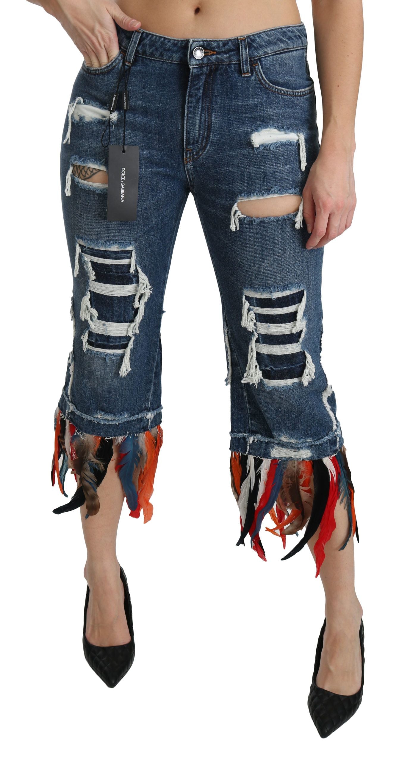 Dolce &amp; Gabbana Schicke verkürzte Jeans mit niedriger Taille