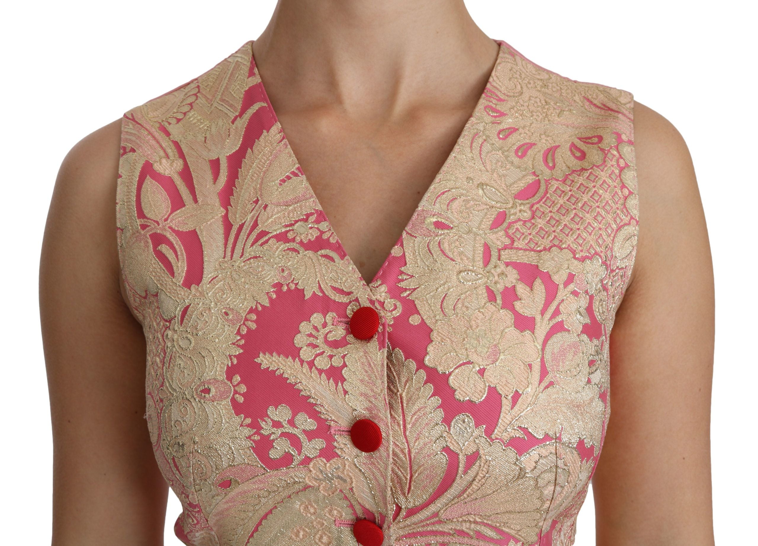 Dolce &amp; Gabbana – Elegantes Trägertop aus Seidenmischung mit V-Ausschnitt