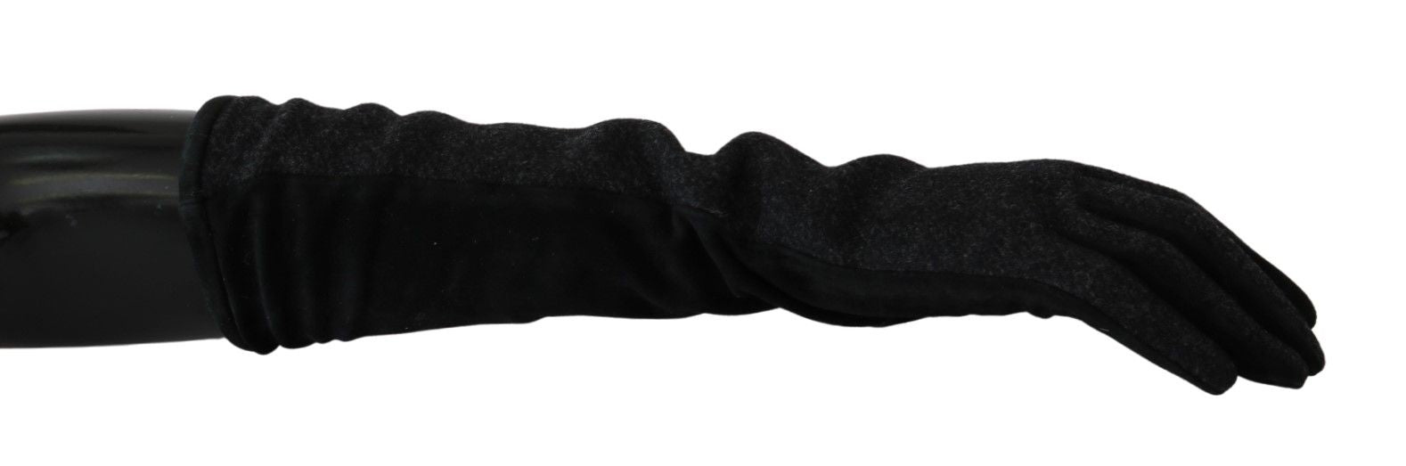 Mănuși elegante de lână de lungime medie Dolce &amp; Gabbana, negre