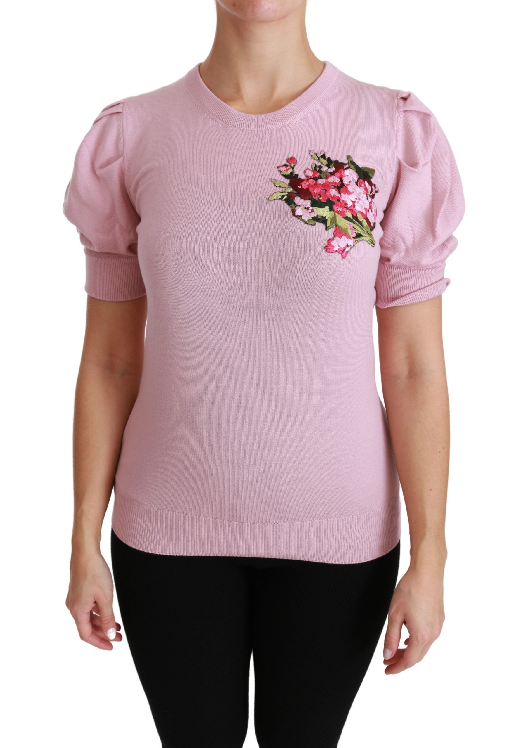 Dolce &amp; Gabbana Elegante bestickte Bluse aus Schurwolle