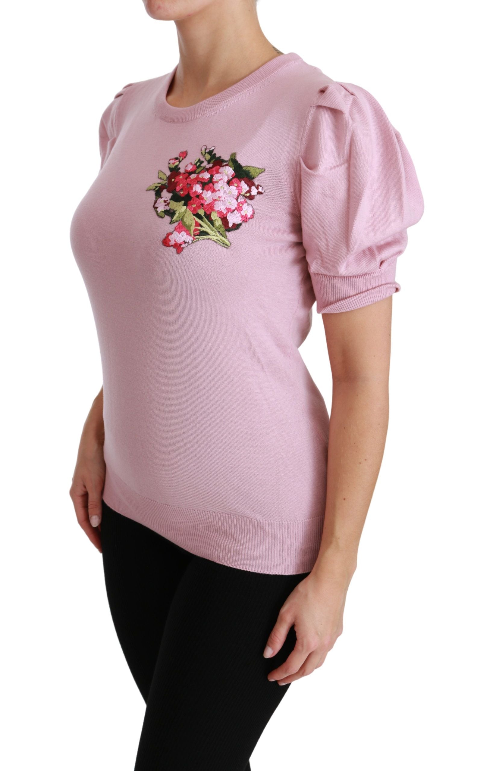 Dolce &amp; Gabbana Elegante bestickte Bluse aus Schurwolle
