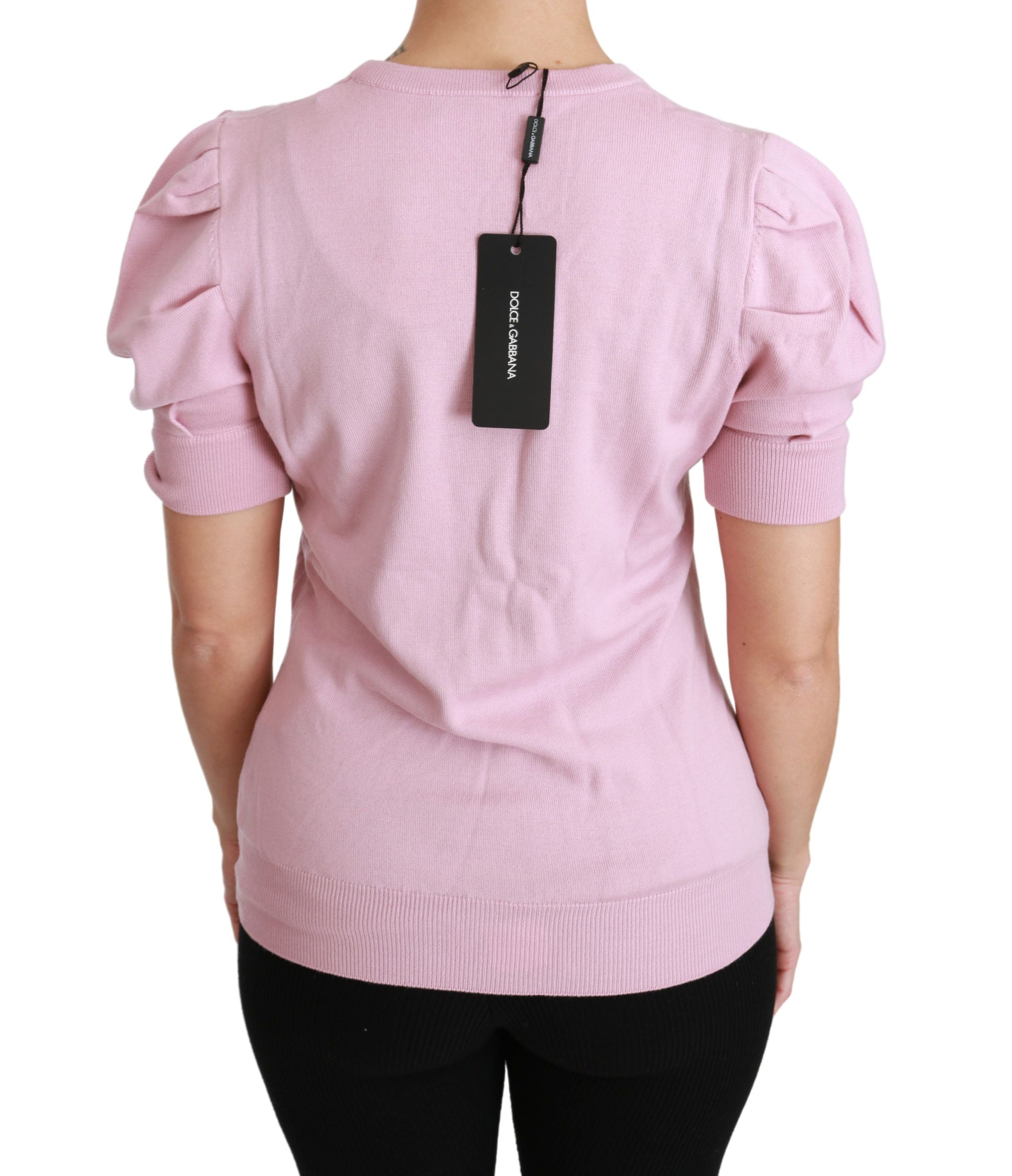 Dolce &amp; Gabbana Elegante bestickte Bluse aus Schurwolle