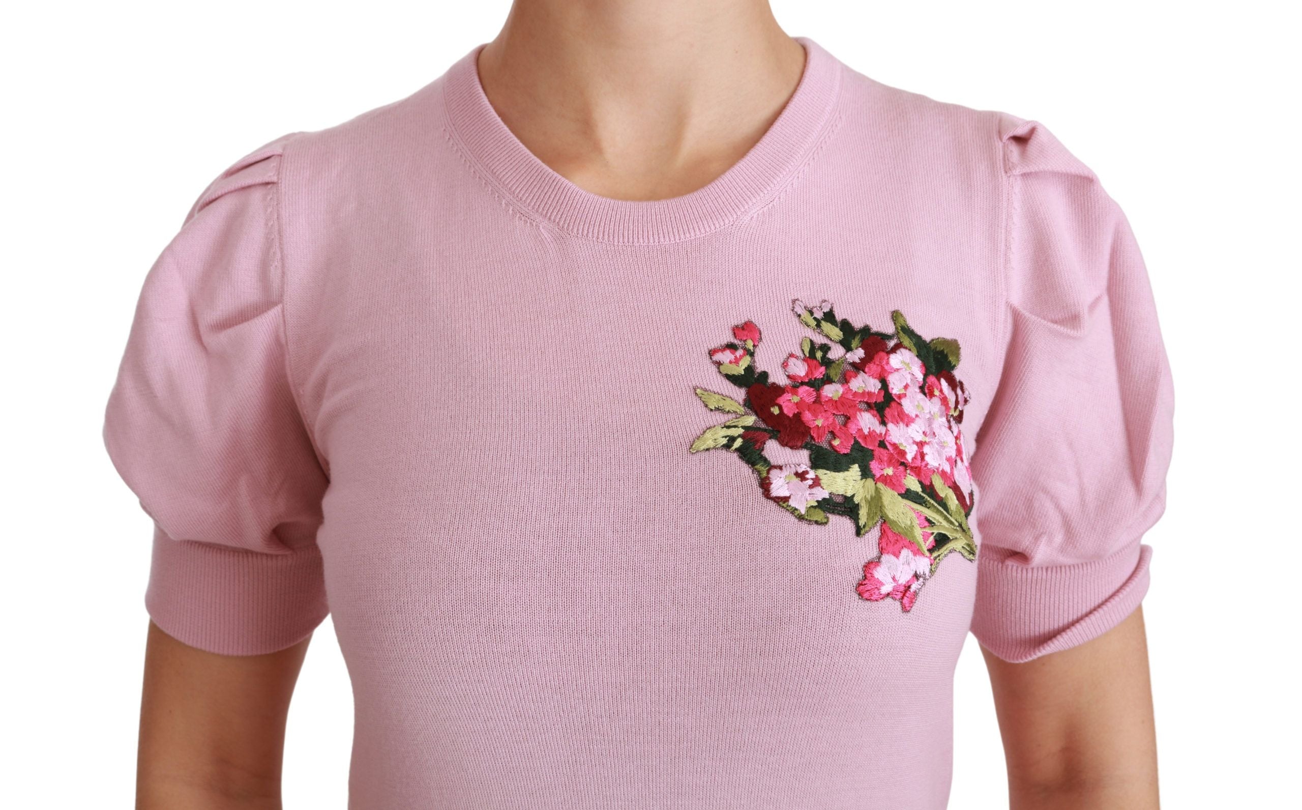 Dolce &amp; Gabbana Elegante bestickte Bluse aus Schurwolle