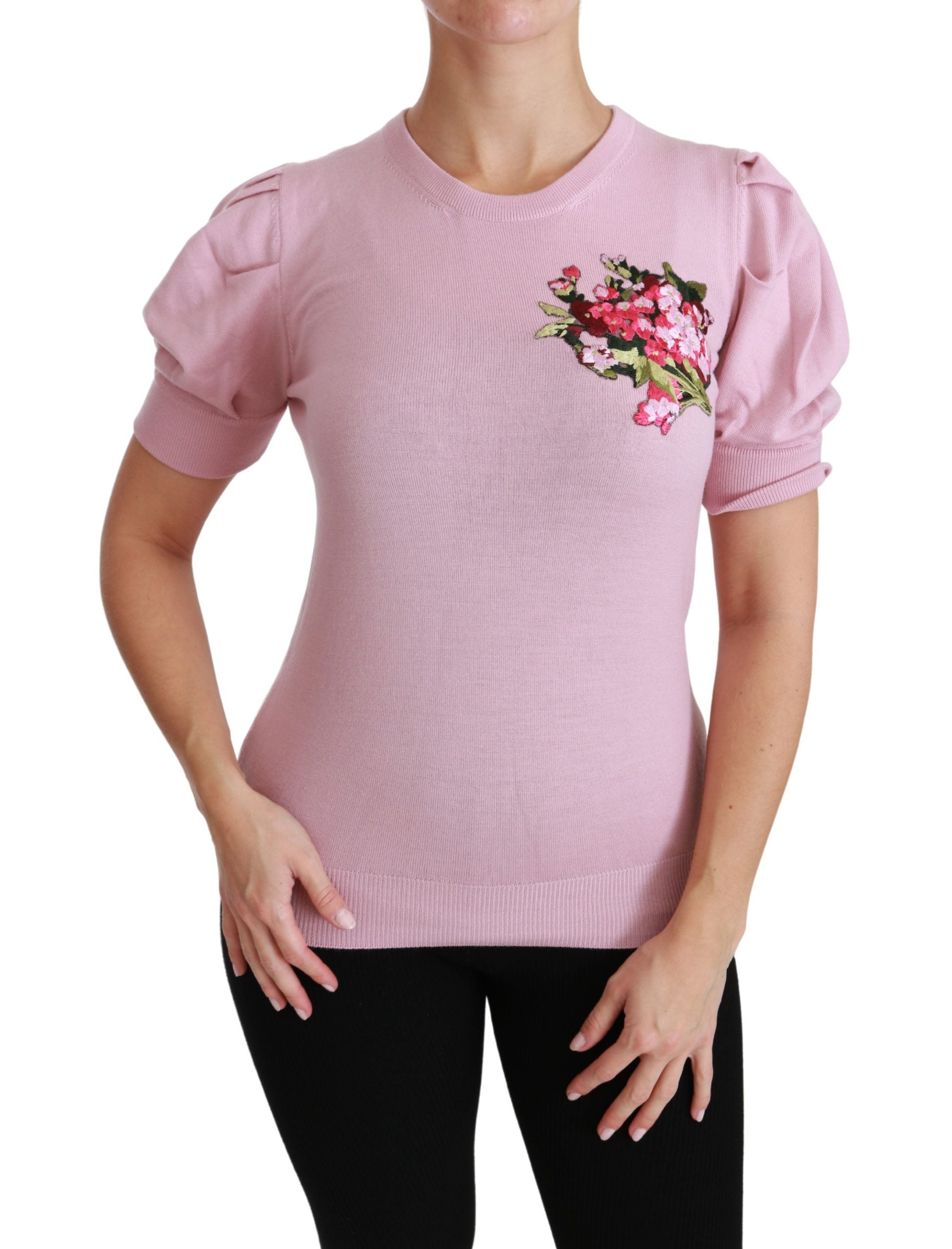 Dolce &amp; Gabbana Elegante bestickte Bluse aus Schurwolle