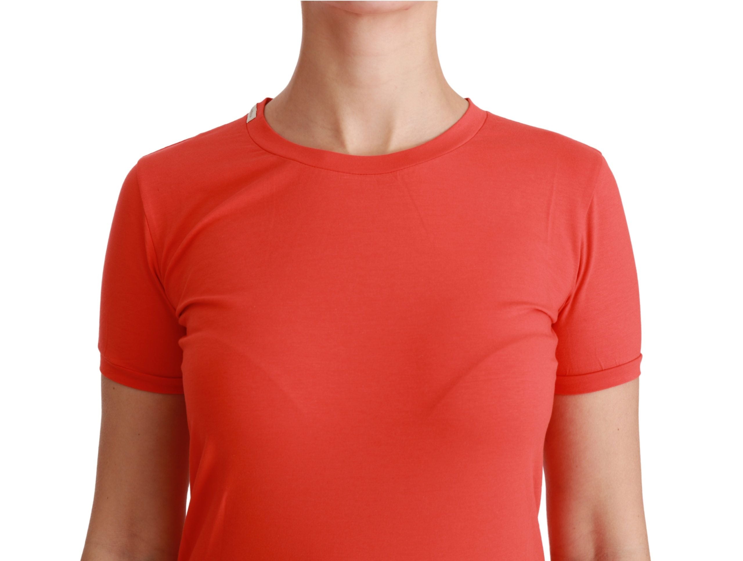 Dolce &amp; Gabbana Elegantes rotes Kurzarm-T-Shirt mit Rundhalsausschnitt