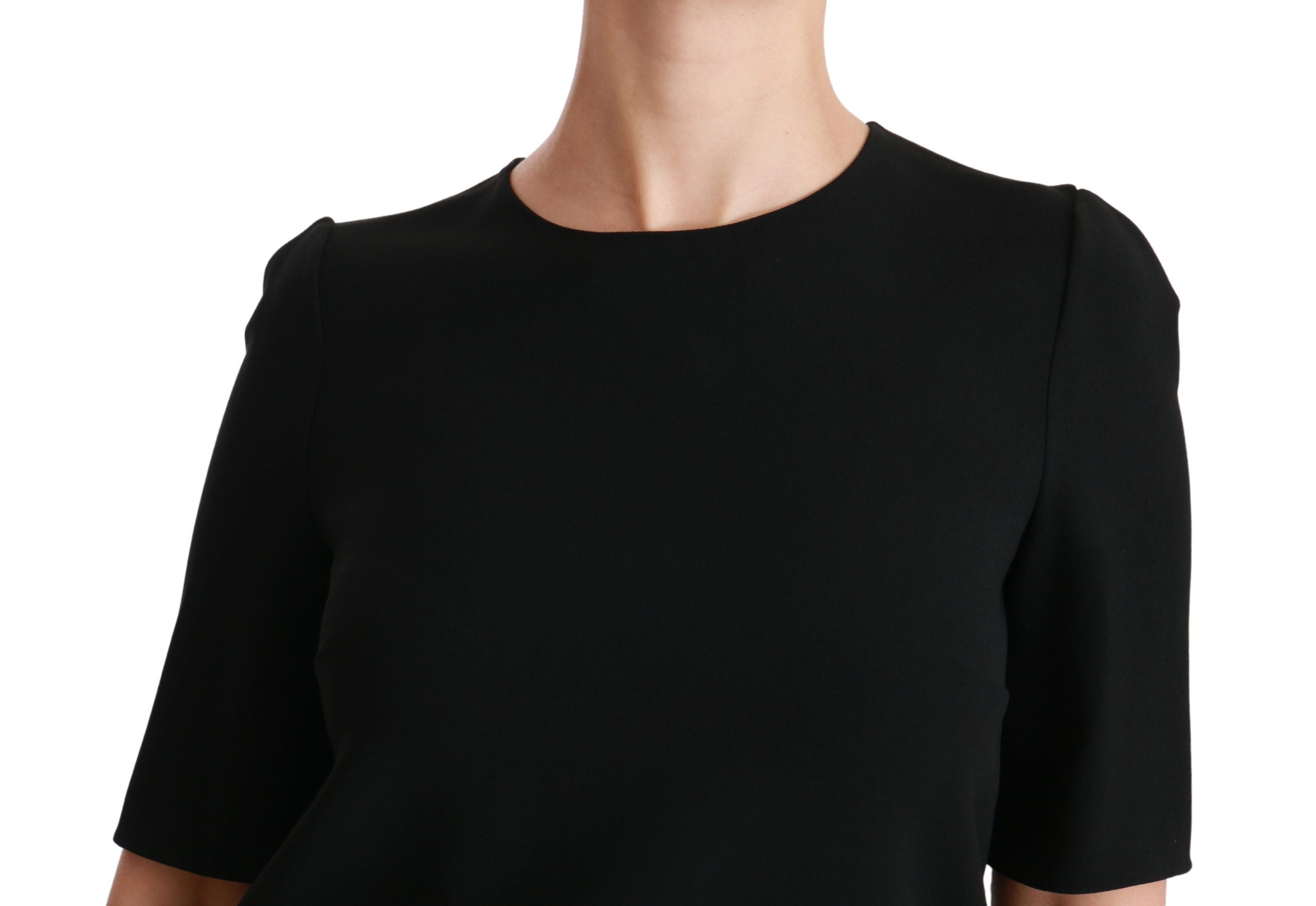 Dolce &amp; Gabbana Elegantes schwarzes Stretch-Blusetop