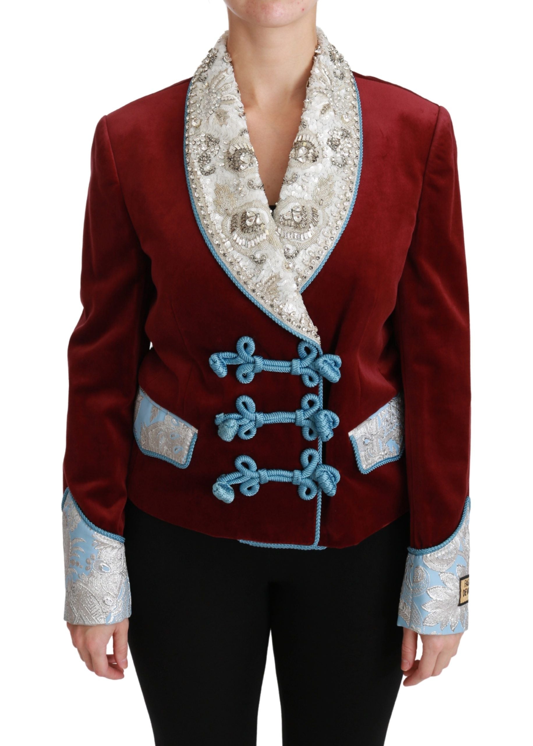 Dolce &amp; Gabbana – Opulenter roter Blazer mit Barock-Detail