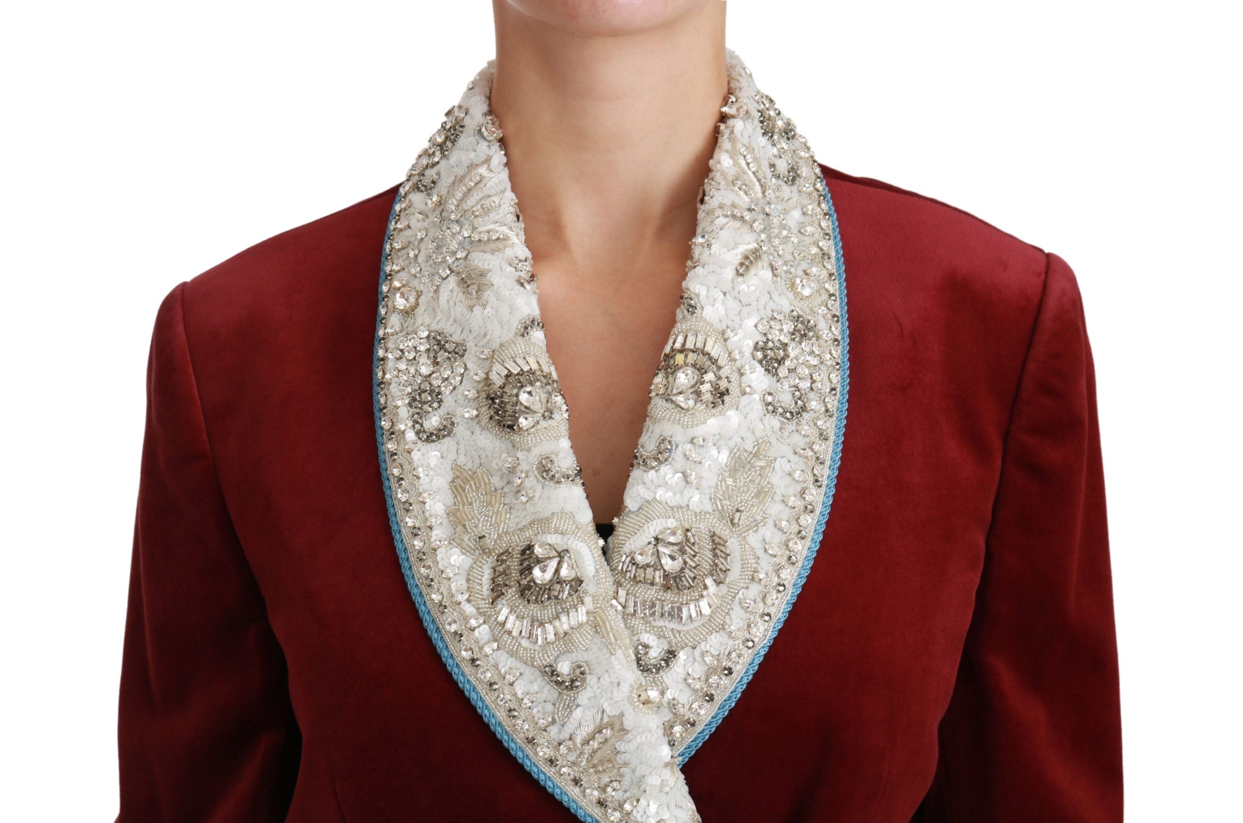 Dolce &amp; Gabbana – Opulenter roter Blazer mit Barock-Detail