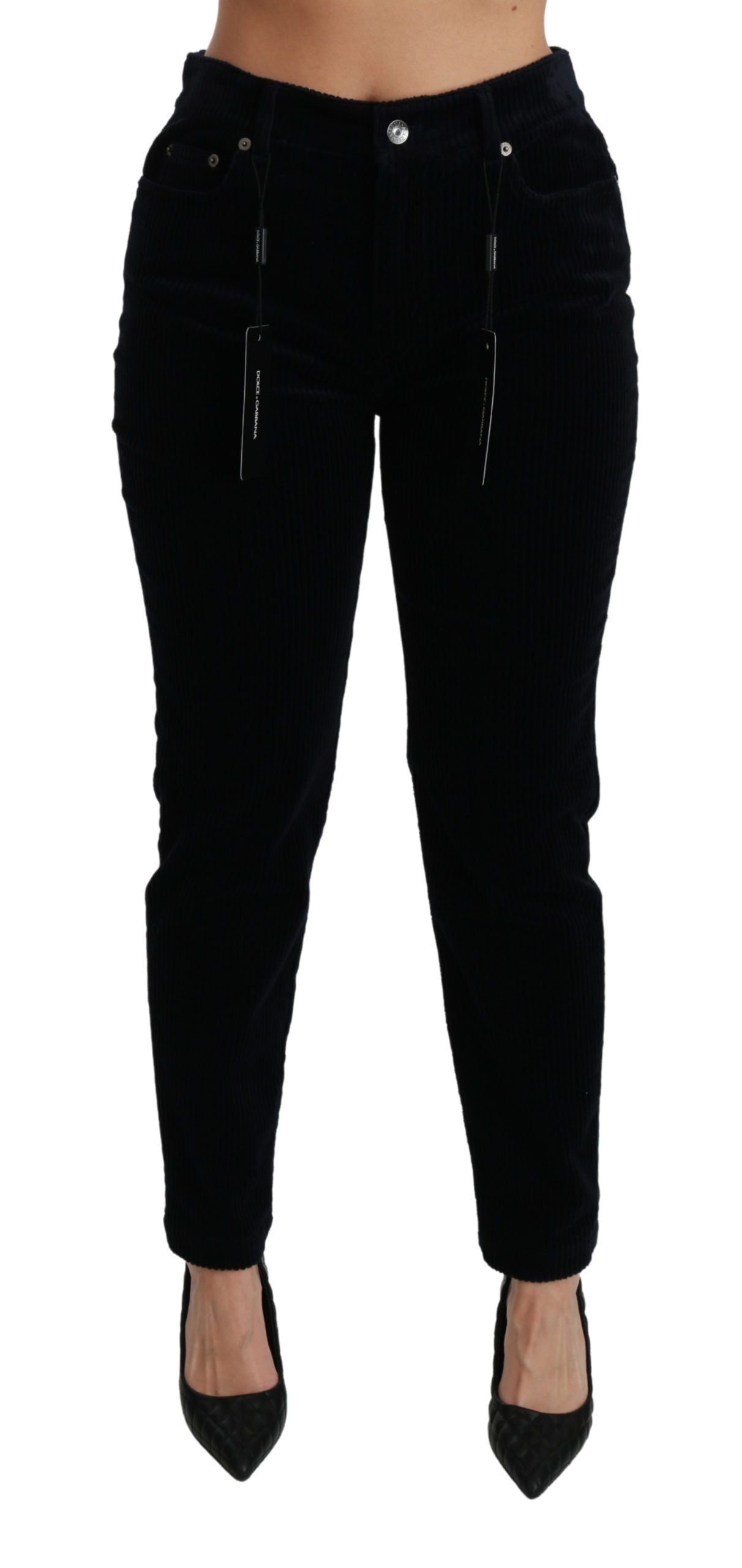 Dolce &amp; Gabbana – Schicke Skinny-Cordjeans mit mittlerer Taille