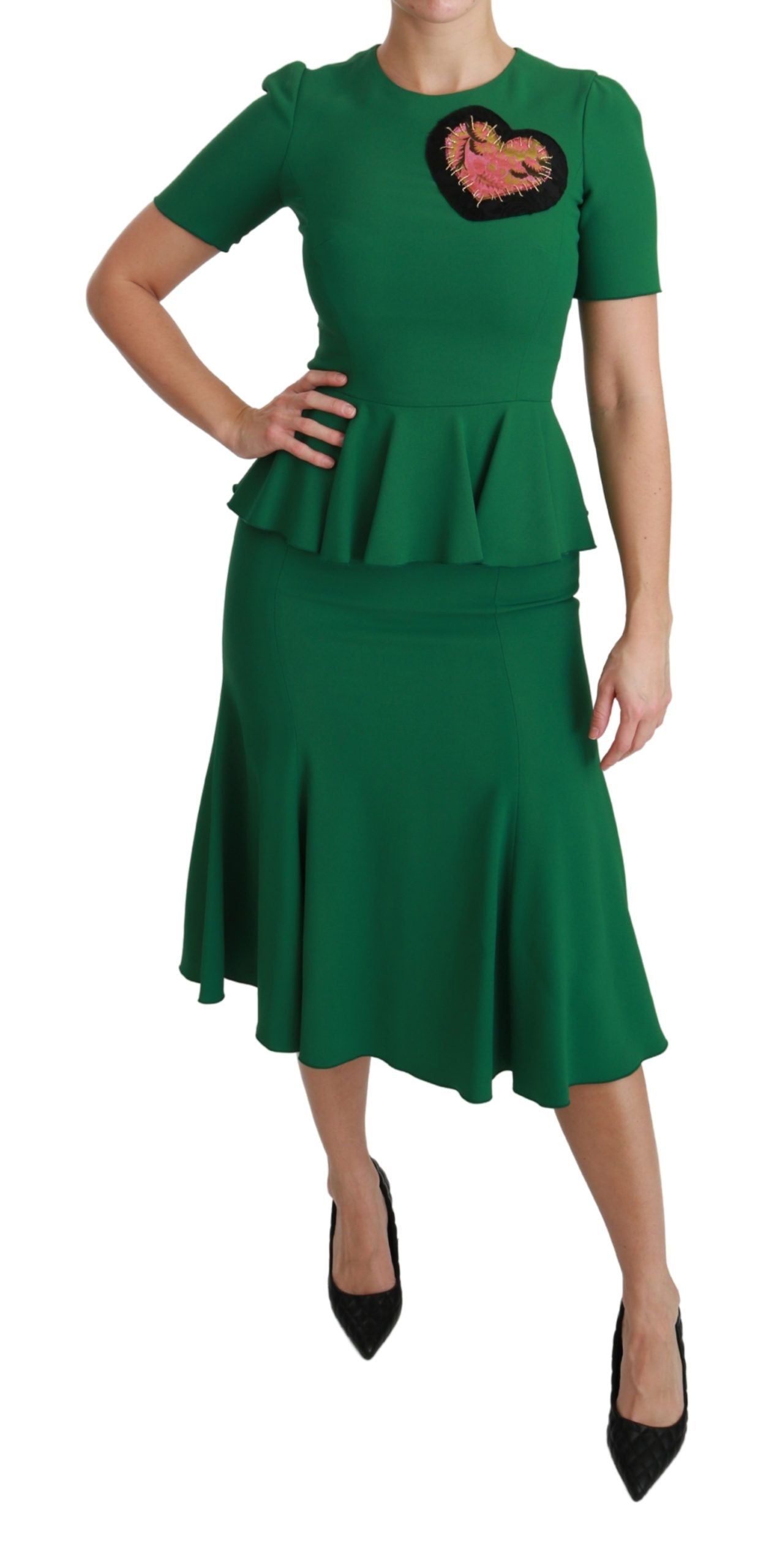 Dolce &amp; Gabbana – Verzaubertes grünes Meerjungfrau-Midikleid