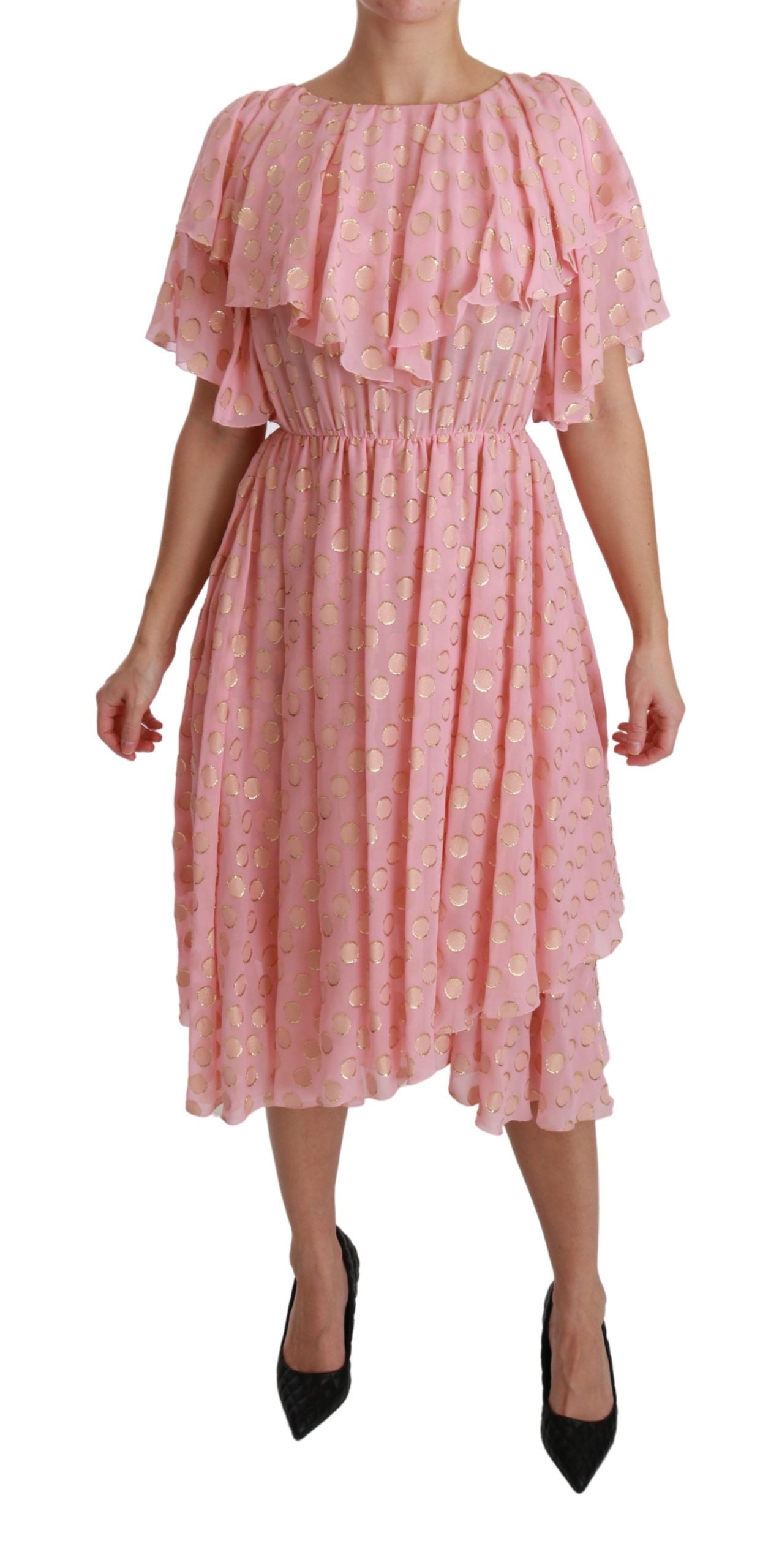 Dolce &amp; Gabbana Elegantes plissiertes Midi-A-Linien-Kleid