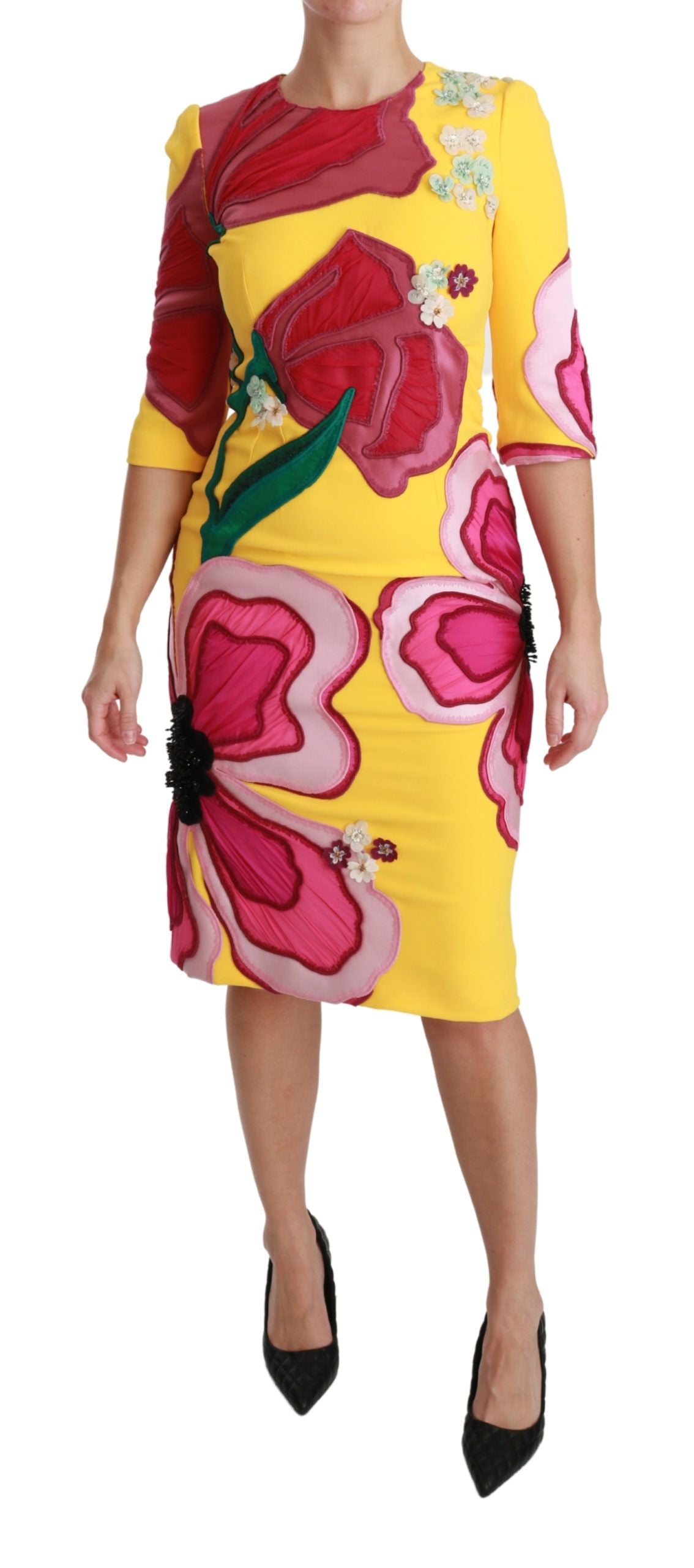 Dolce &amp; Gabbana Sunshine Bloom Etuikleid in Knielänge