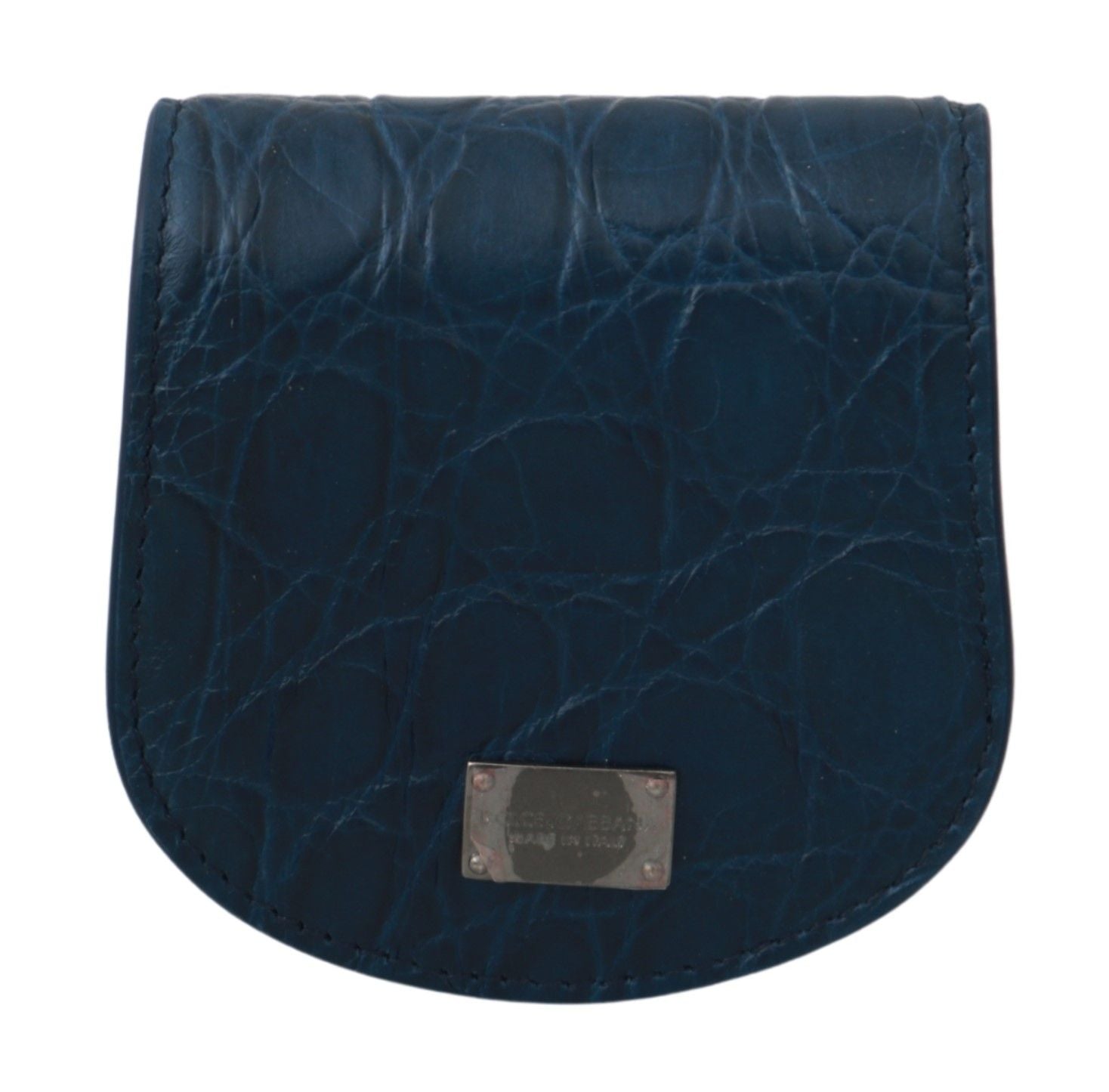 Dolce &amp; Gabbana Sleek Blue Caimano Kondometui-Geldbörse