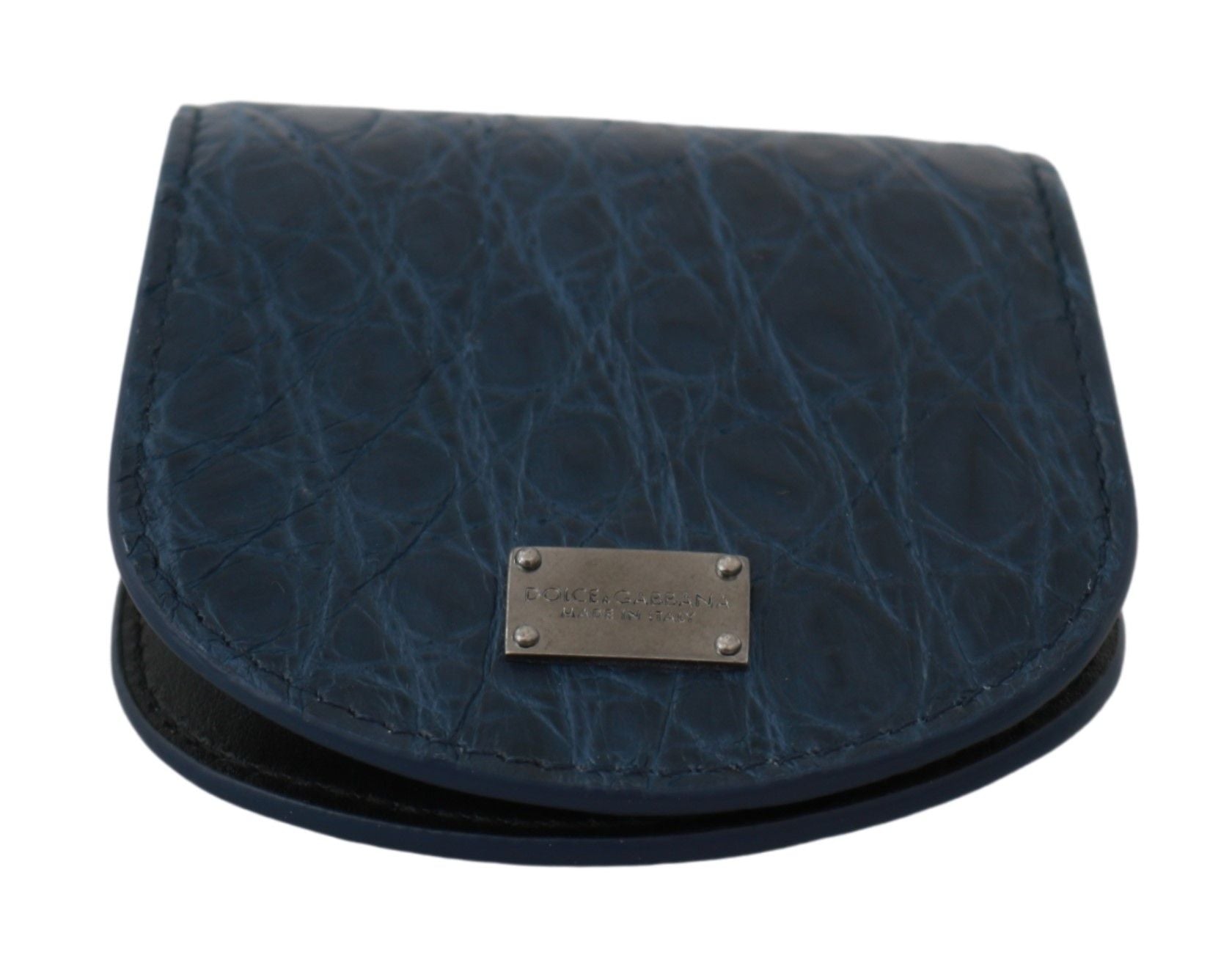 Dolce &amp; Gabbana Elegante blaue Caimano Leder-Kondomhülle
