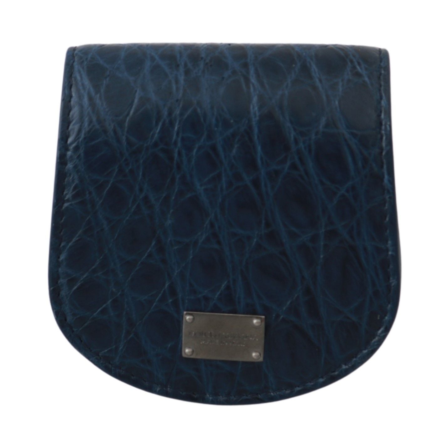 Dolce &amp; Gabbana Elegante blaue Caimano Leder-Kondomhülle