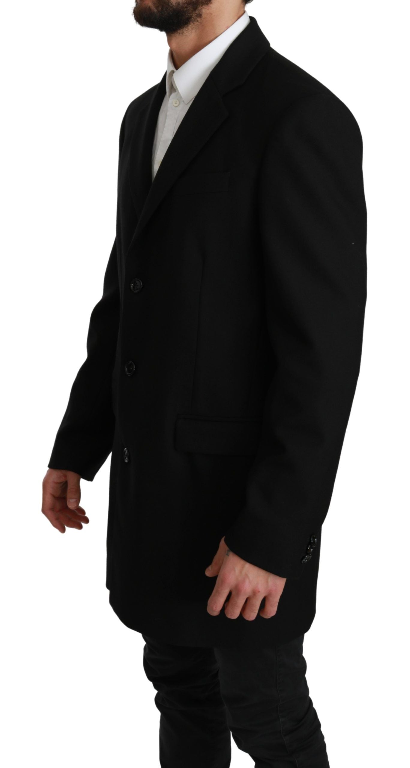 Dolce &amp; Gabbana – Eleganter, formeller Blazer aus schwarzer Wolle