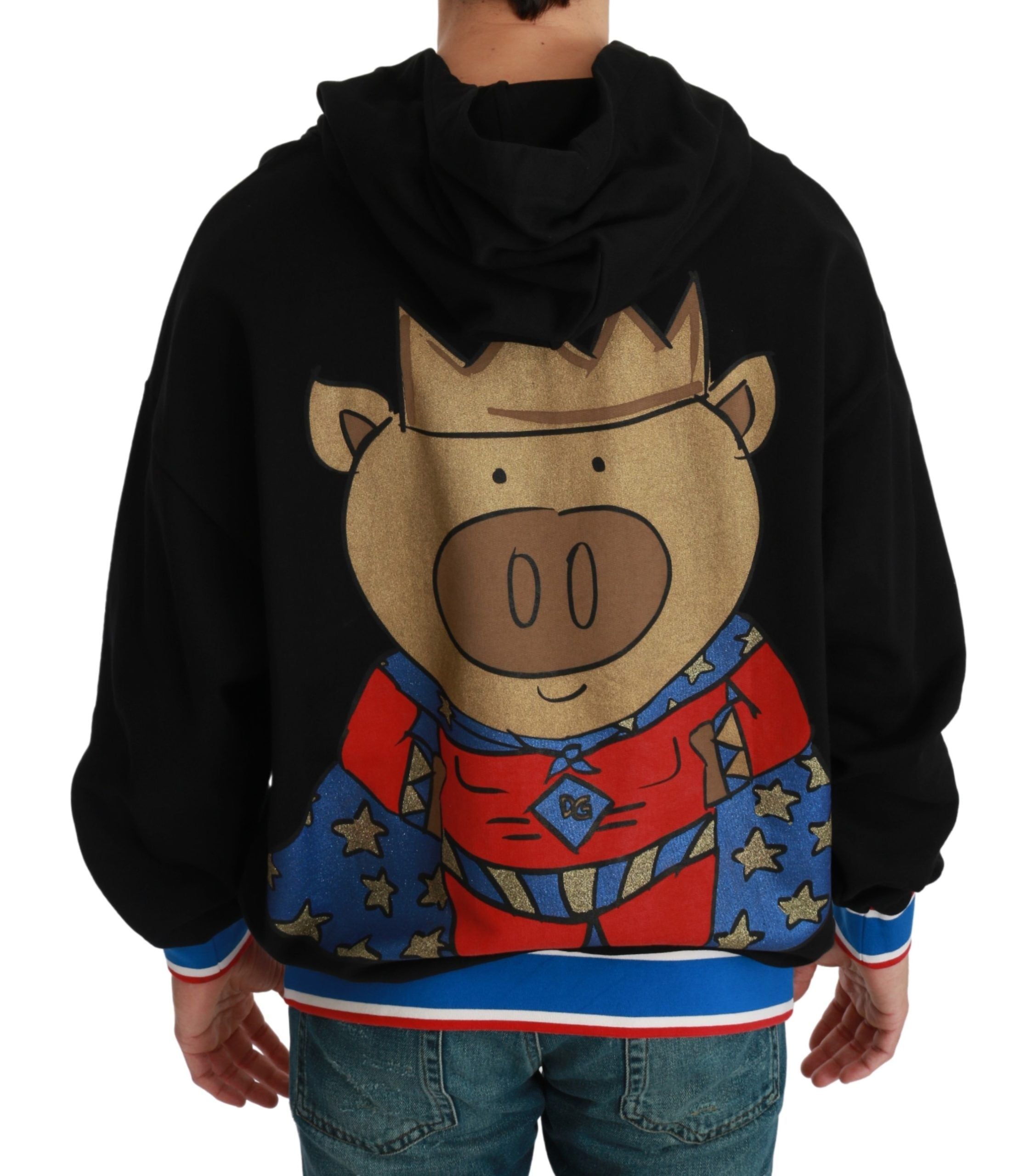 Dolce &amp; Gabbana – Eleganter Kapuzenpullover mit königlichem Motiv