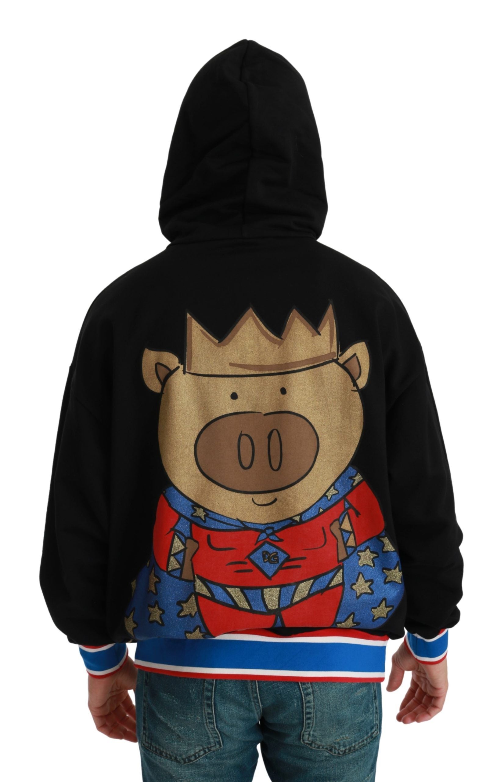Dolce &amp; Gabbana – Eleganter Kapuzenpullover mit königlichem Motiv
