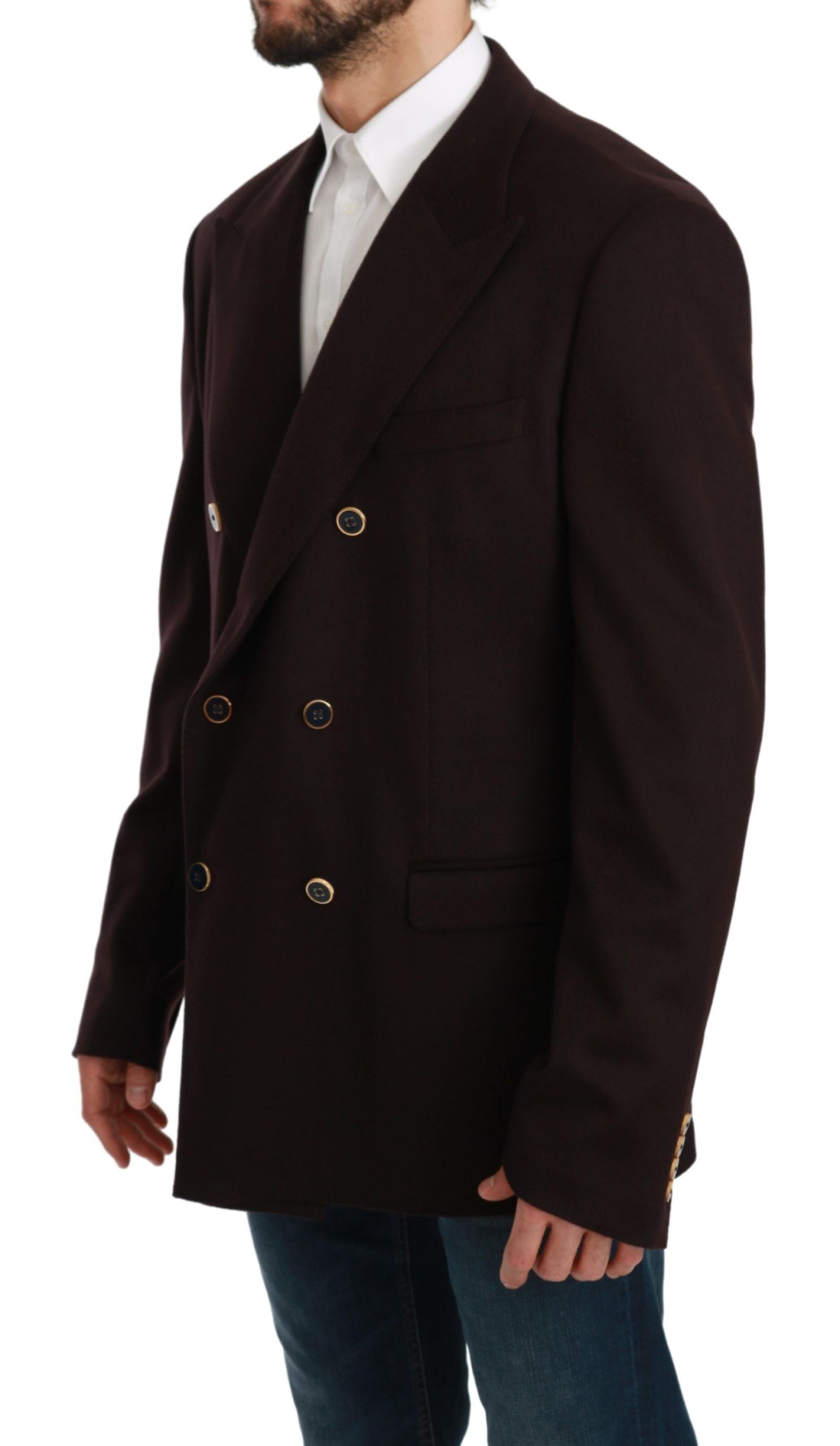 Dolce &amp; Gabbana Eleganter Bordeaux Taormina Kaschmirblazer