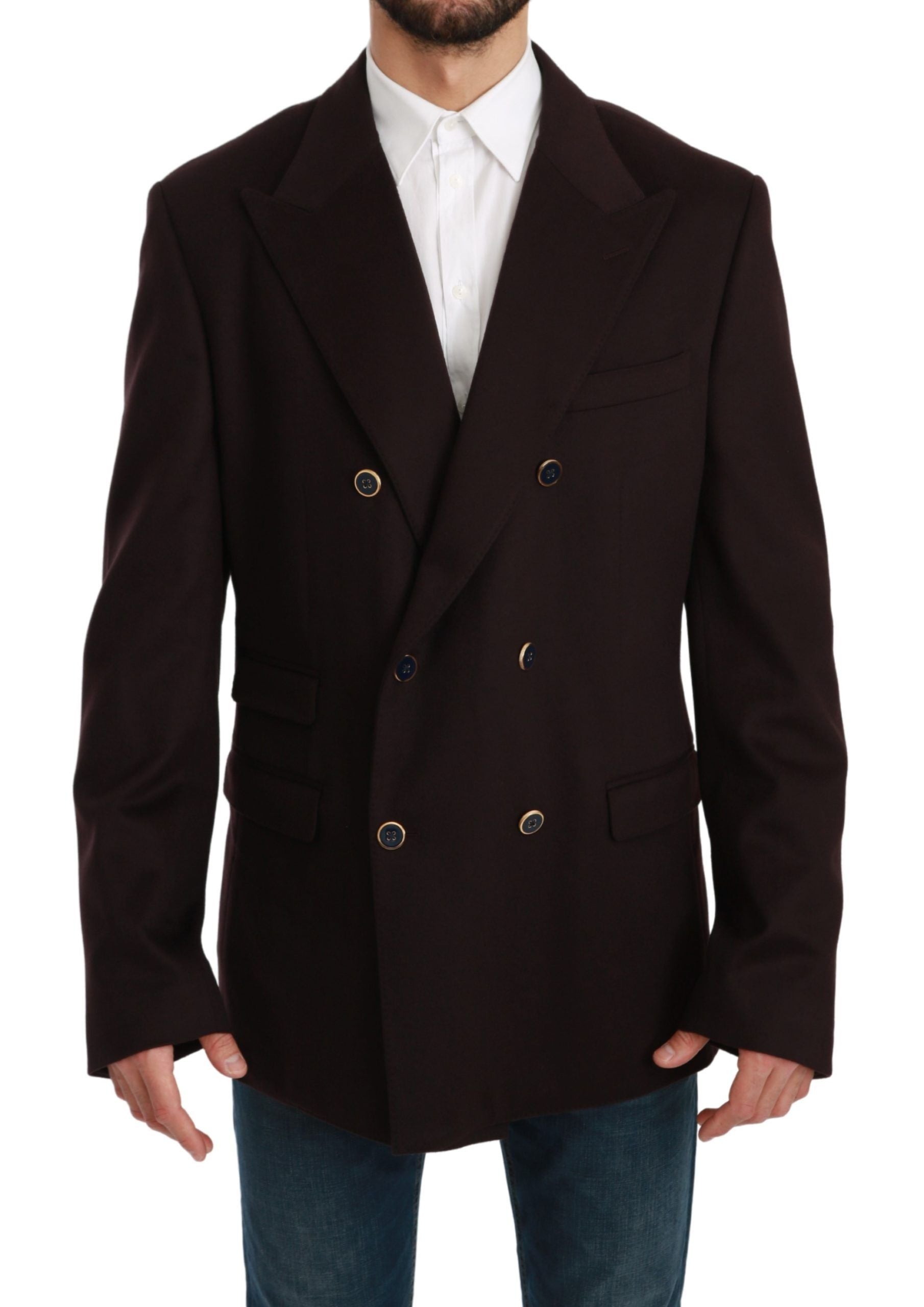 Dolce &amp; Gabbana Eleganter Bordeaux Taormina Kaschmirblazer