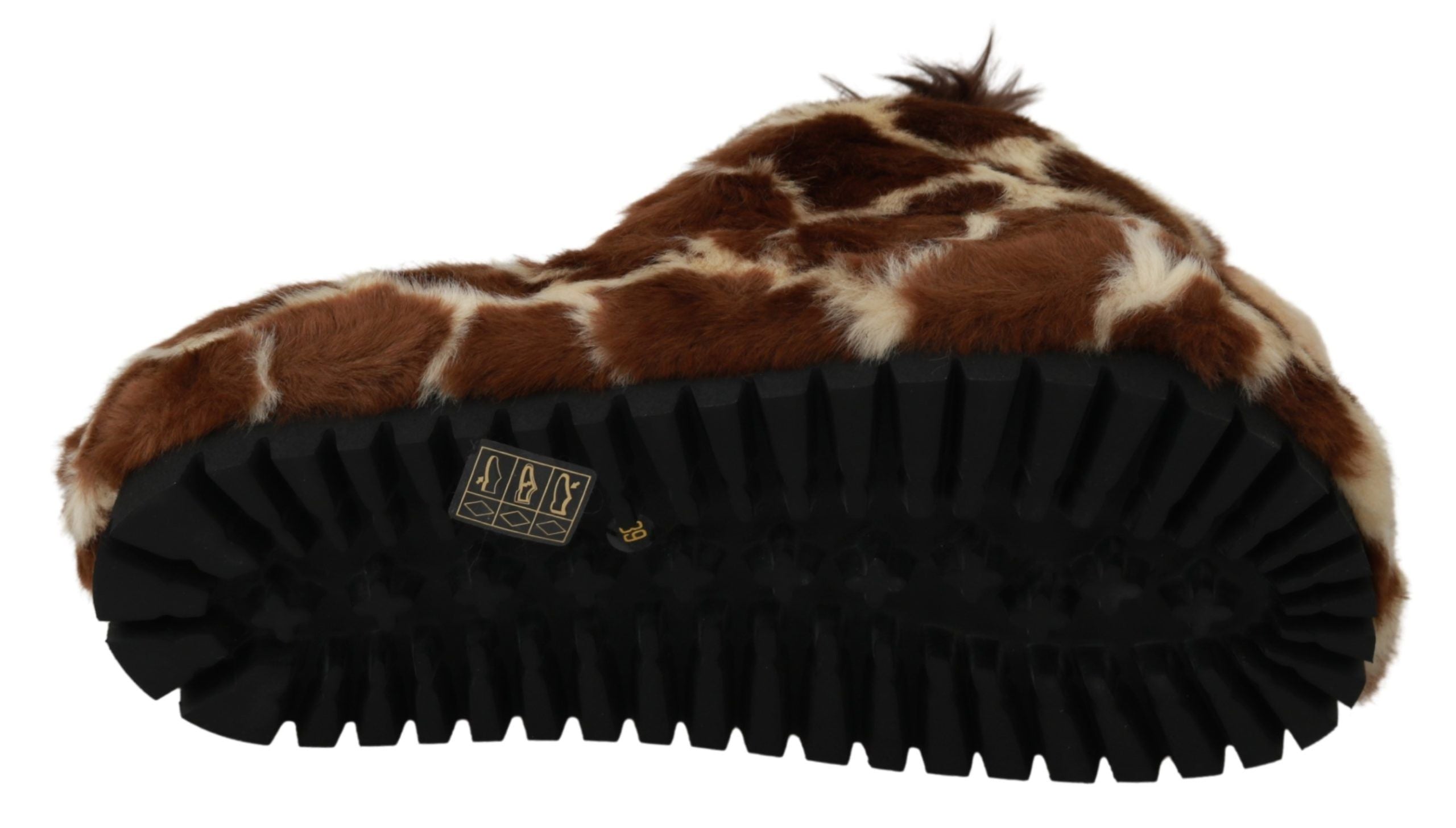 Dolce &amp; Gabbana – Elegante Pantoletten mit Giraffenmuster für anspruchsvollen Komfort