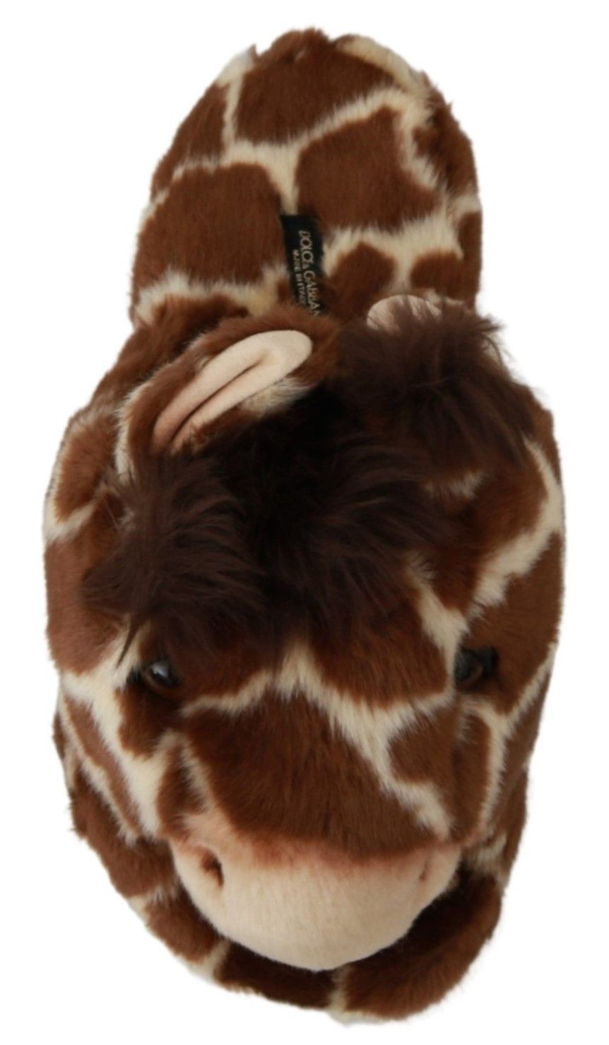 Dolce &amp; Gabbana – Elegante Pantoletten mit Giraffenmuster für anspruchsvollen Komfort