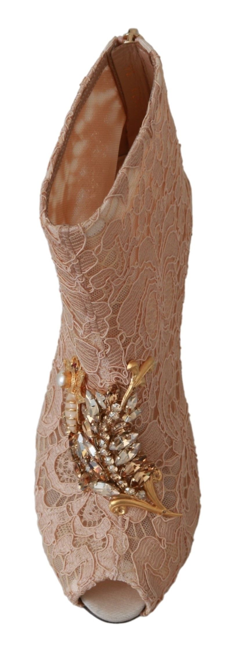 Dolce &amp; Gabbana Elegante Spitzen-Stilettos mit Kristall-Akzenten