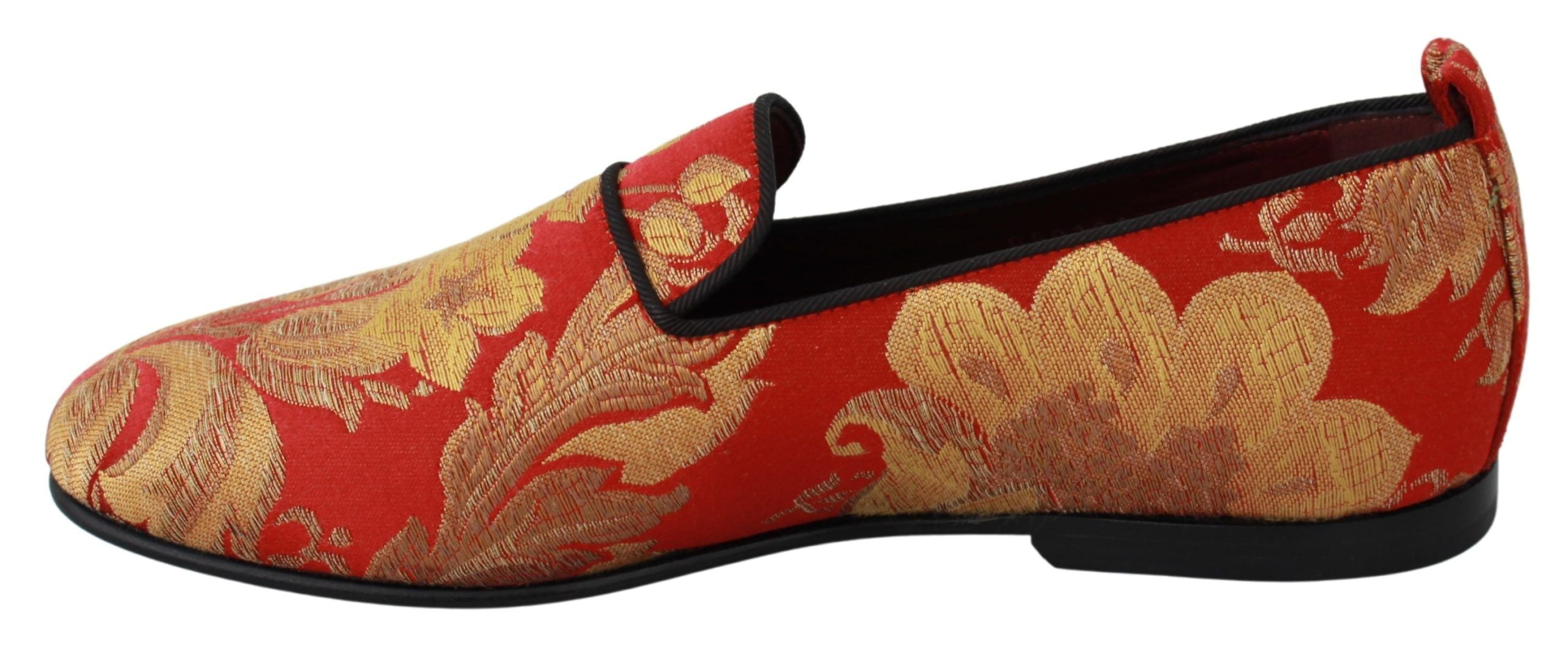 Dolce &amp; Gabbana – Loafer aus Brokat in Roségold