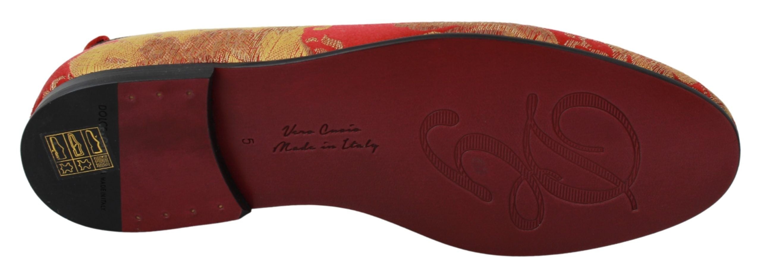 Dolce &amp; Gabbana – Loafer aus Brokat in Roségold