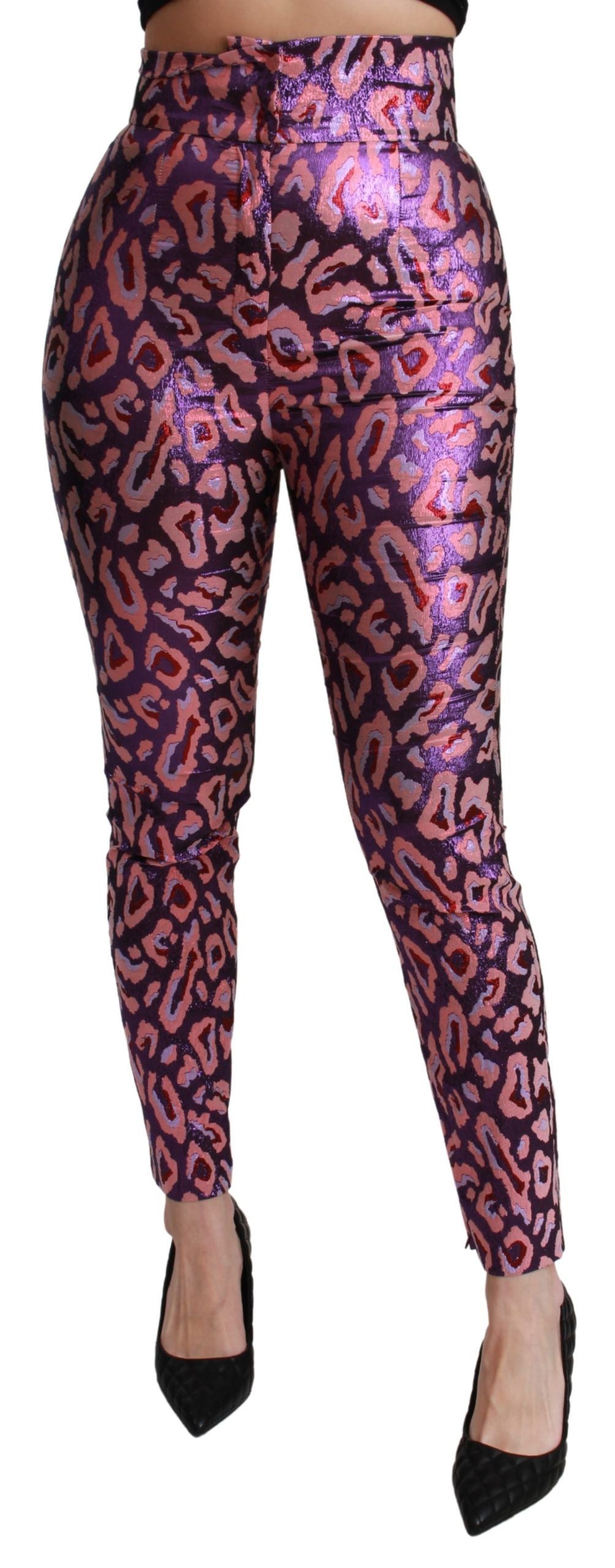 Dolce &amp; Gabbana Schicke, verkürzte Hose aus Seidenmischung mit hoher Taille