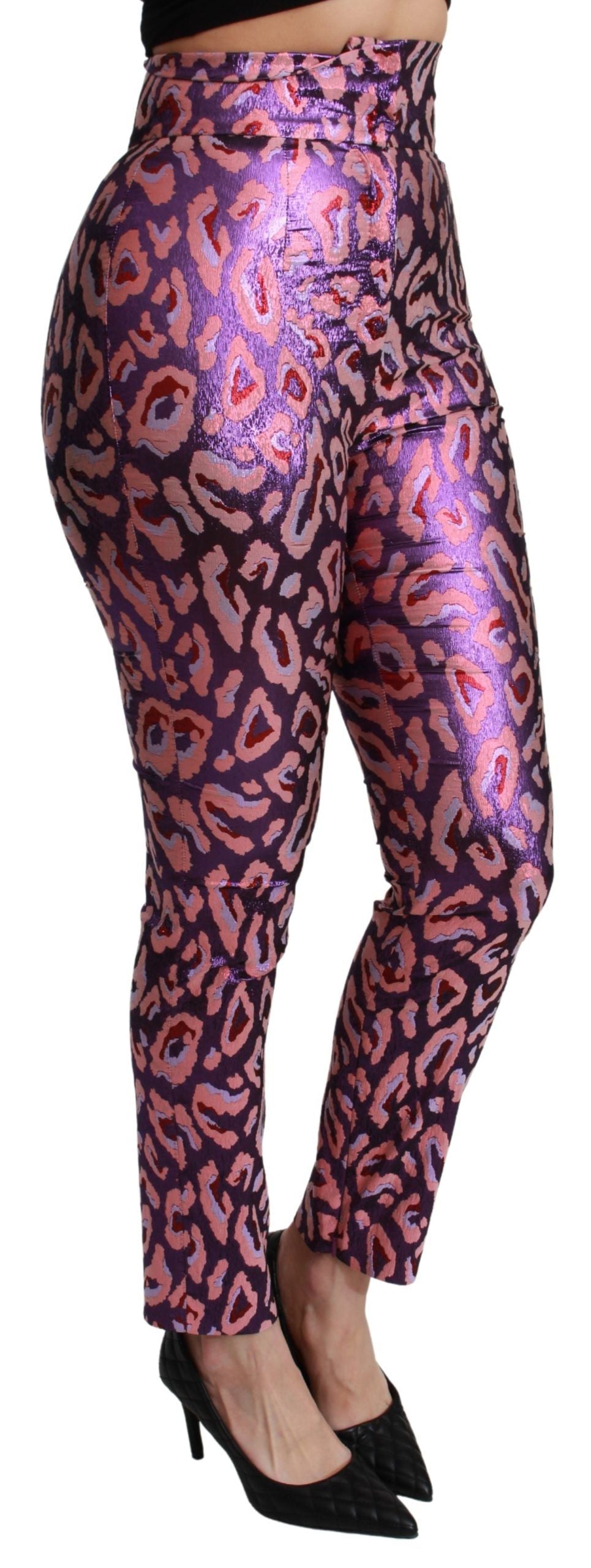 Dolce &amp; Gabbana Schicke, verkürzte Hose aus Seidenmischung mit hoher Taille