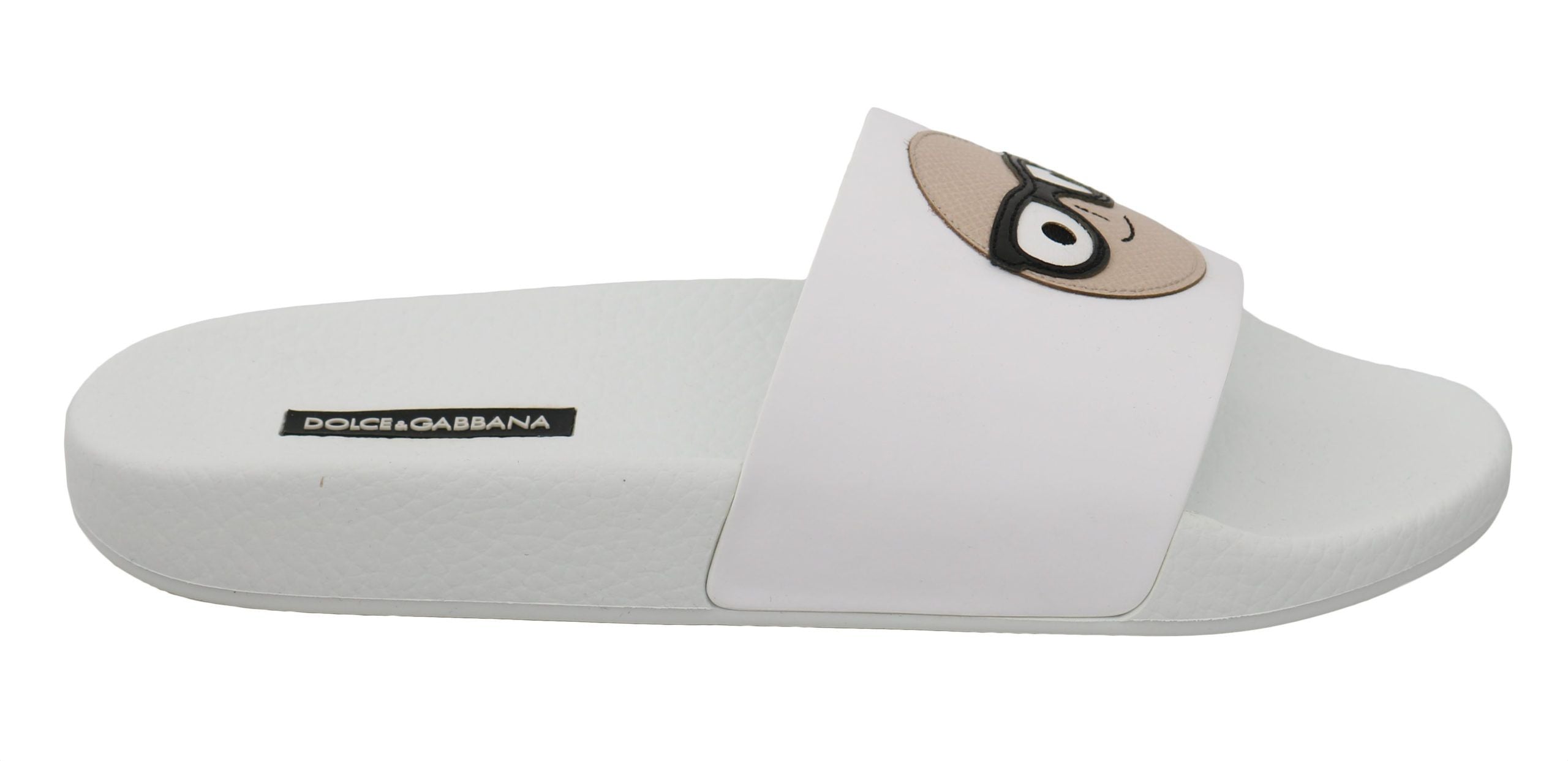 Dolce &amp; Gabbana Chic Weiße Slide-Sandalen – Luxuriöse Sommerschuhe