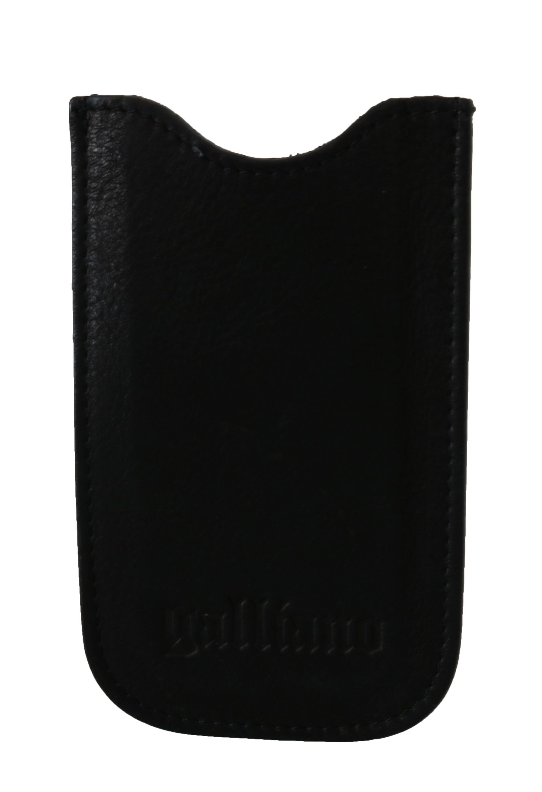 John Galliano Elegante schwarze Herrenbrieftasche aus echtem Leder