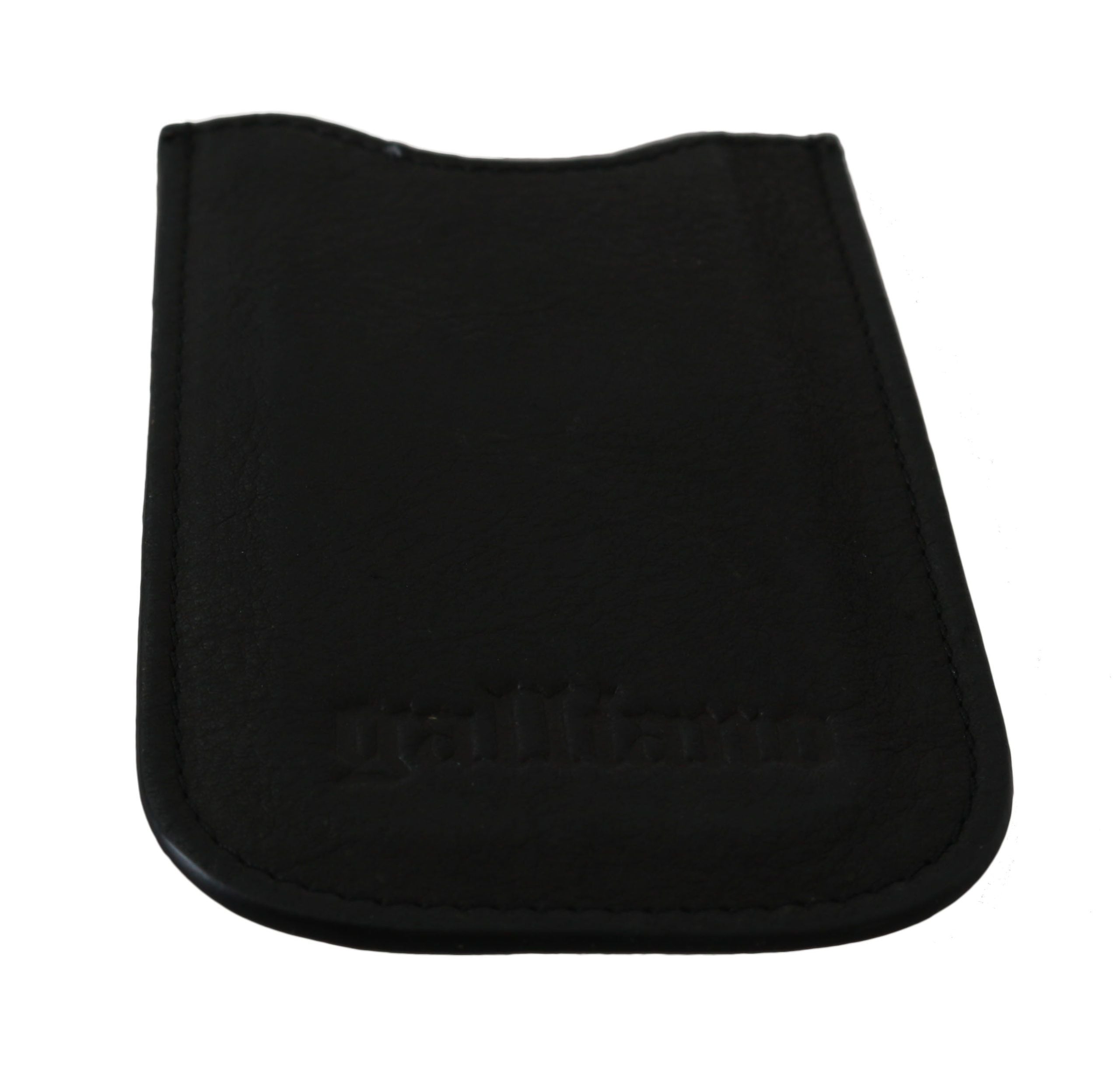 John Galliano Elegante schwarze Herrenbrieftasche aus echtem Leder